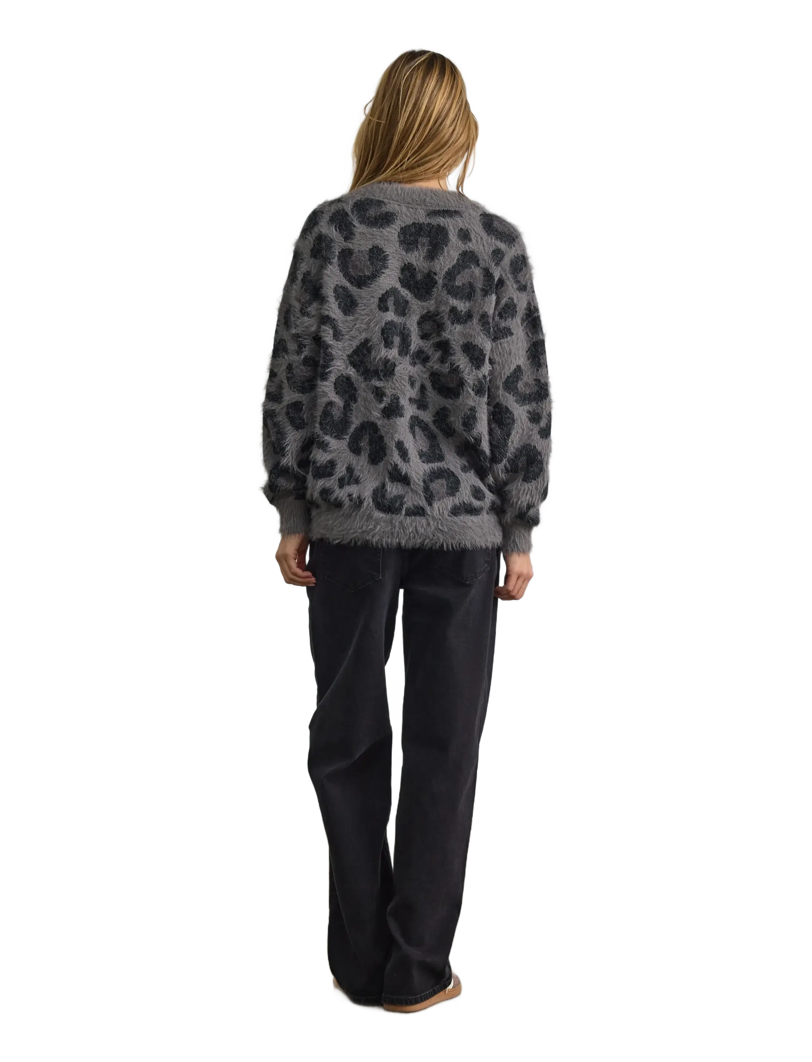 NOISY MAY - NMFLYNN L/S V-NECK KNIT CARDIGAN NOOS - gebreide vesten - charcoal gray - 2