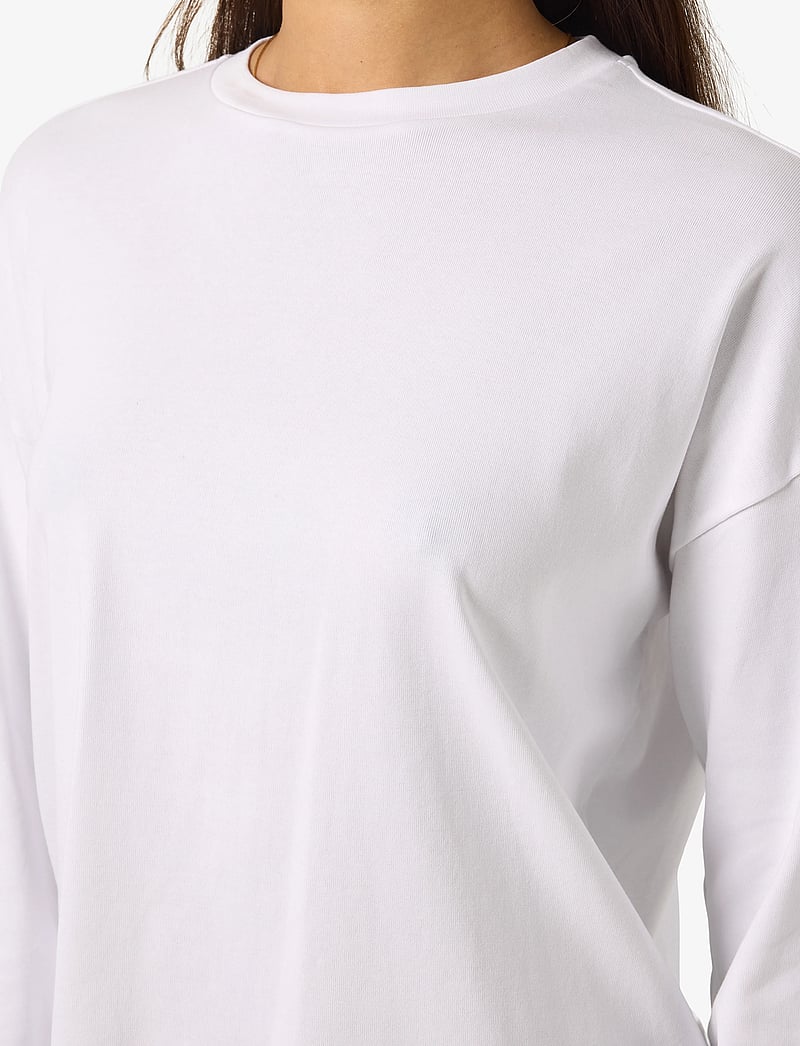 NOISY MAY - NMMOCCA L/S REGULAR FIT TOP JRS FWD NOOS - langærmede toppe - bright white - 5