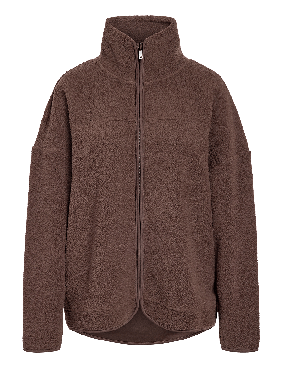 NOISY MAY - NMCOZY L/S ZIP SWEATER JRS NOOS - fliisid ja vahekihid - chocolate brown - 1