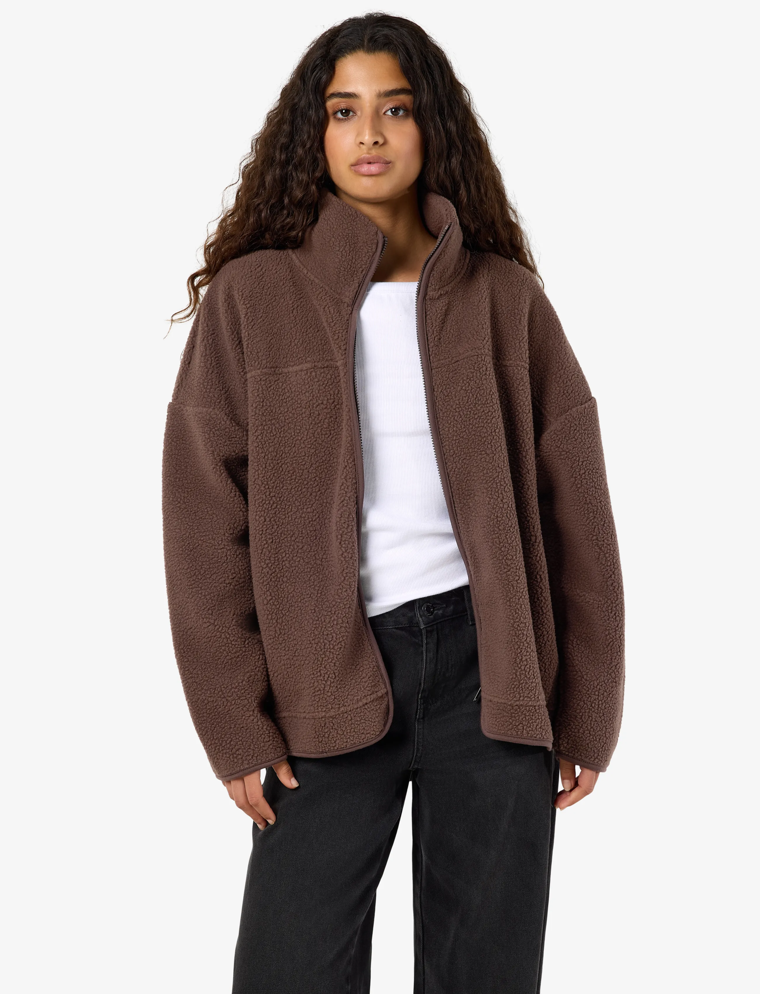 NOISY MAY Nmcozy L/S Zip Sweater Jrs Noos fleecetröja dam – bild 6