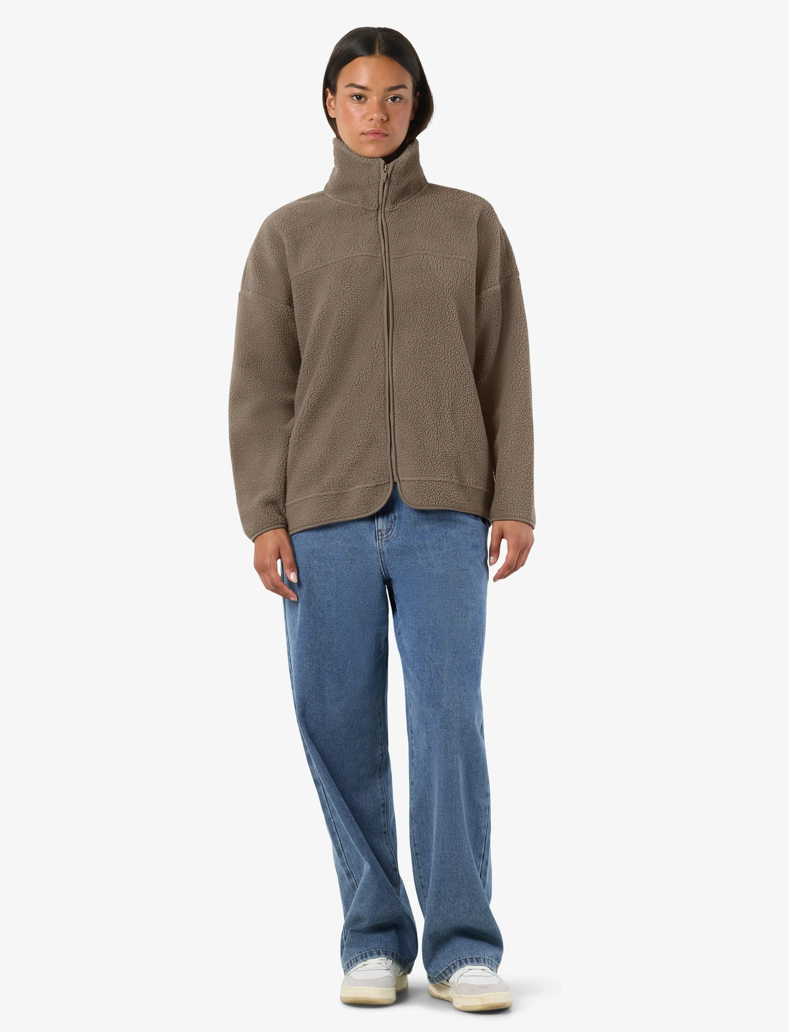 NOISY MAY - NMCOZY L/S ZIP SWEATER JRS NOOS - fleece & midlayer - morel - 3