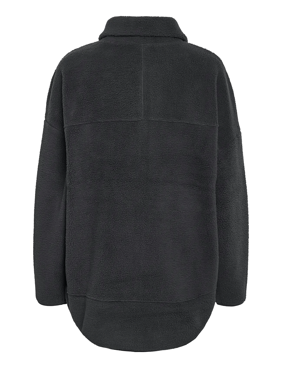 NOISY MAY - NMCOZY L/S ZIP SWEATER JRS NOOS - fleece & midlayer - obsidian - 2