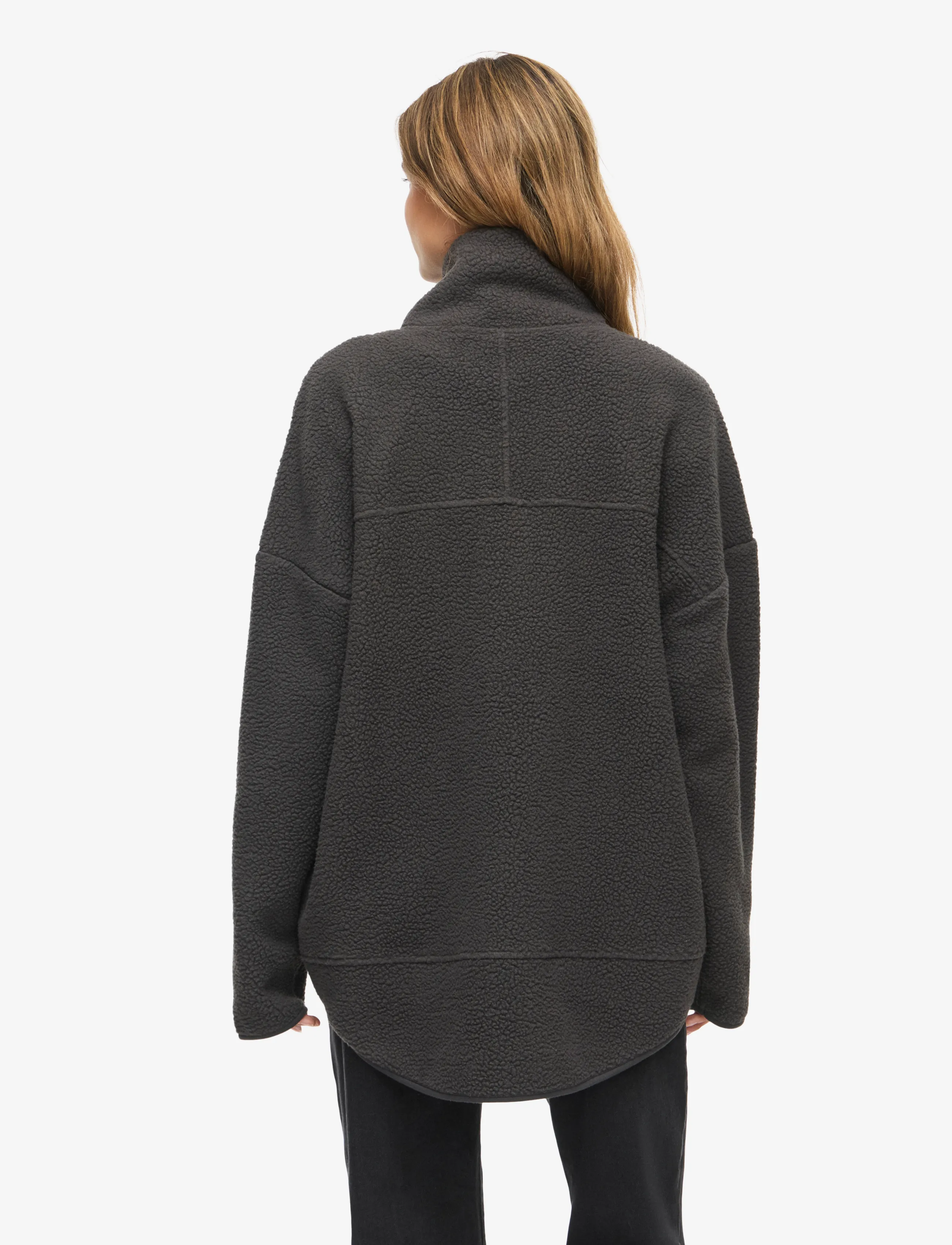 NOISY MAY - NMCOZY L/S ZIP SWEATER JRS NOOS - fliisid ja vahekihid - obsidian - 5