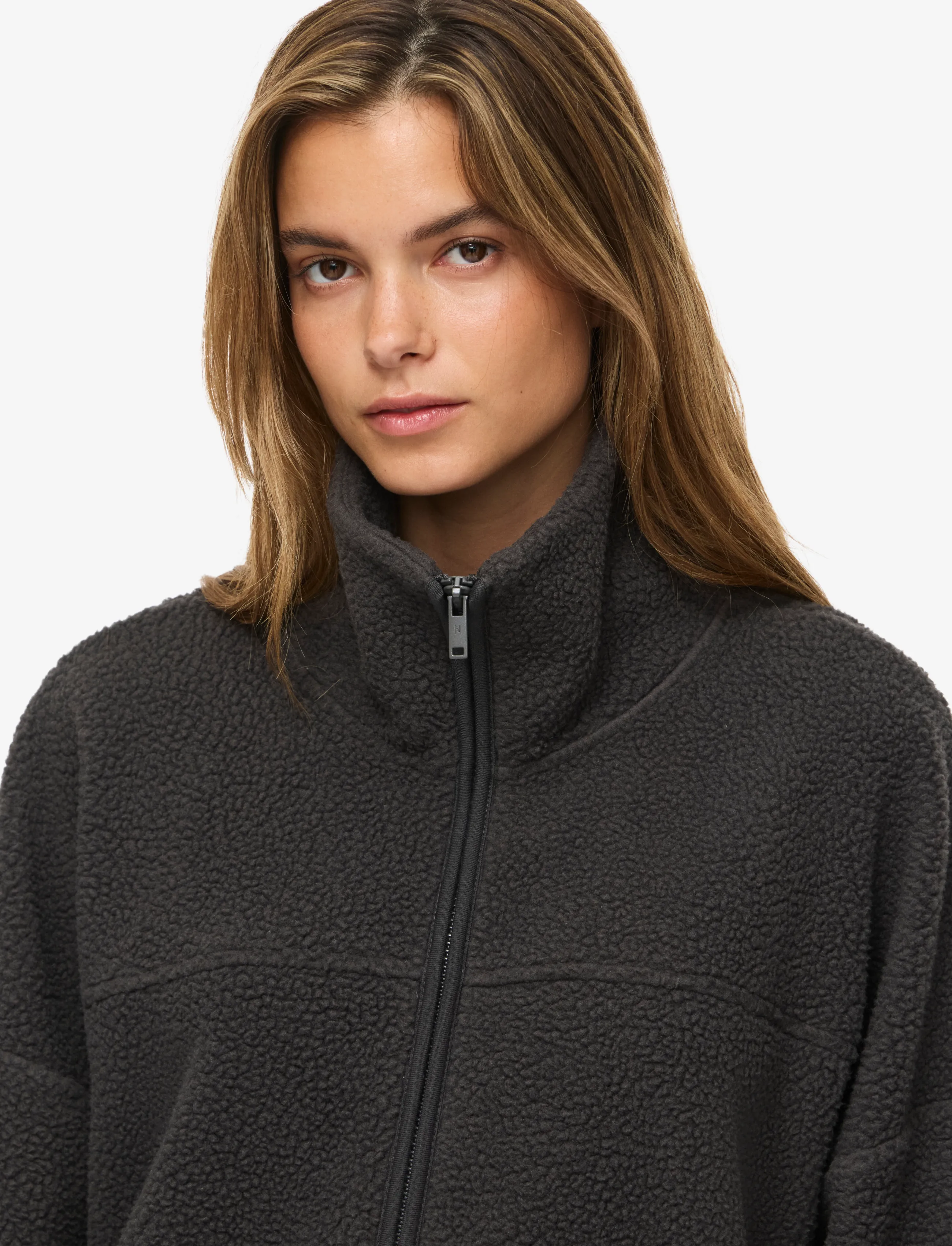 NOISY MAY Nmcozy L/S Zip Sweater Jrs Noos fleecetröja dam – bild 6