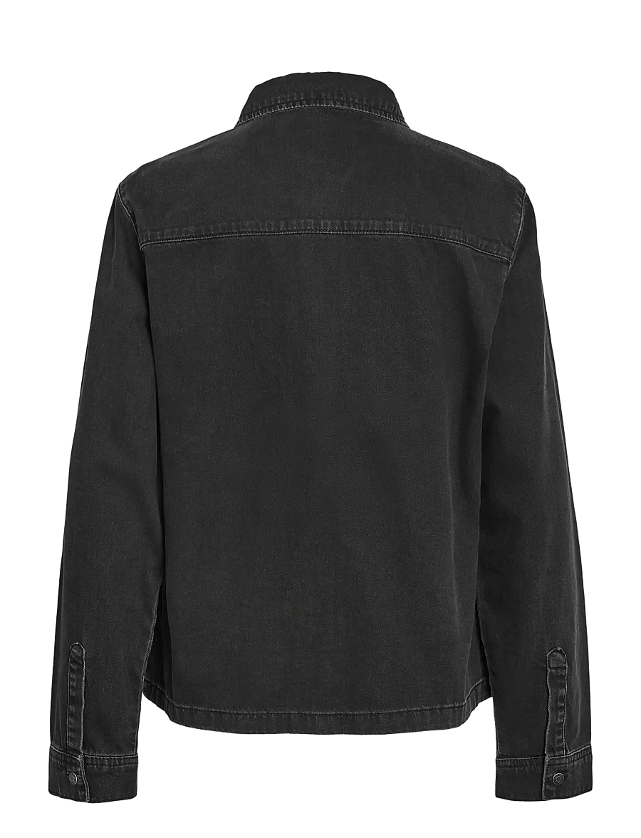 NOISY MAY - NMNEW SIGNE L/S DENIM SHIRT VI001BL NOOS - overshirts - black denim - 2