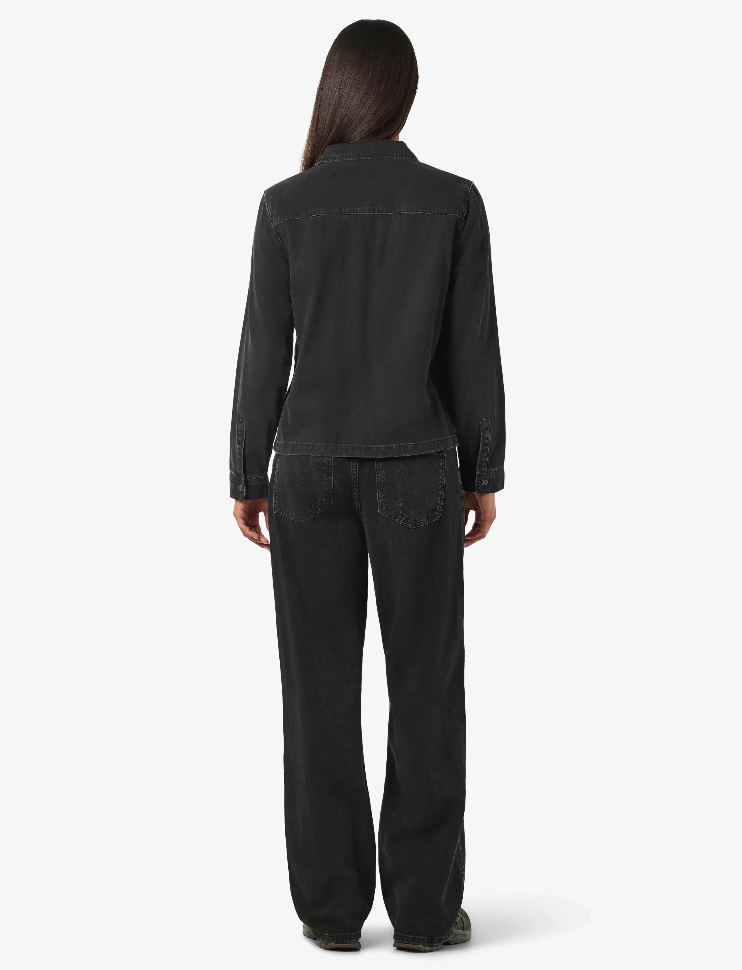 NOISY MAY - NMNEW SIGNE L/S DENIM SHIRT VI001BL NOOS - marškinių tipo švarkai - black denim - 4