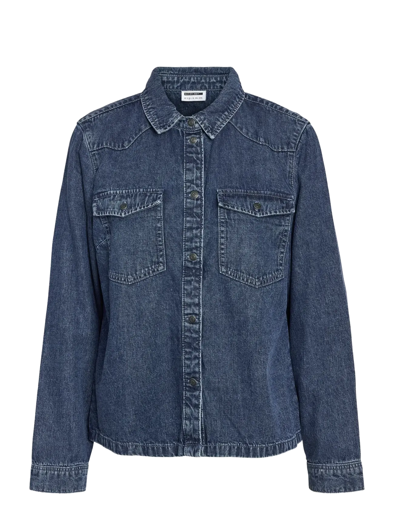 NOISY MAY Nmnew Signe L/S Denim Shirt Vi002Mb Noos Blau - XL - Damen