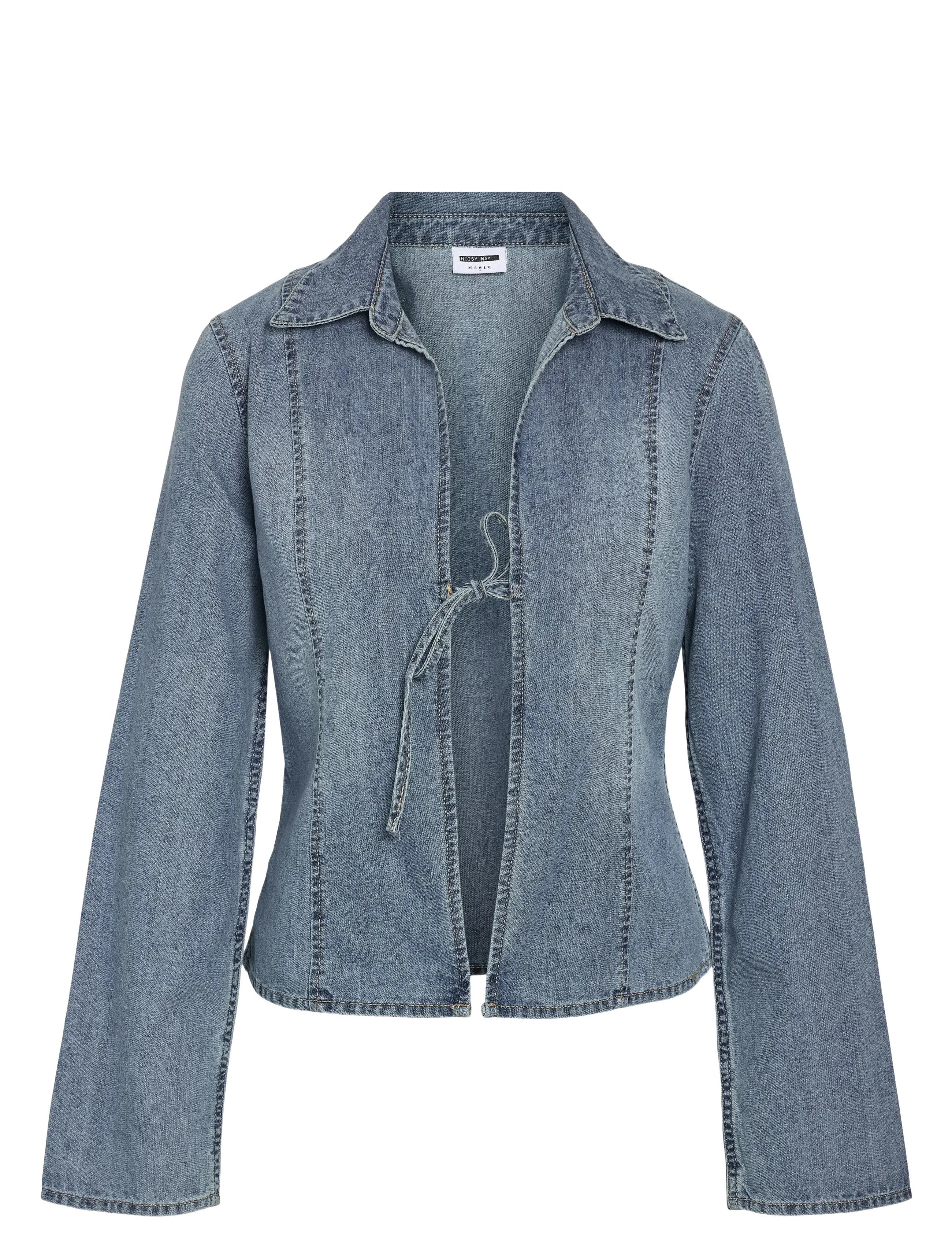 NOISY MAY NMMAISY L/S STRING DENIM SHIRT BS031LB - Bluser & Skjorter - LIGHT BLUE DENIM / blue