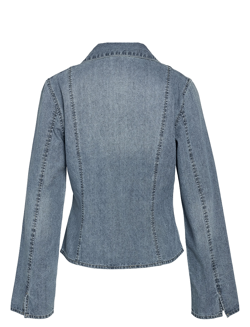 NOISY MAY - NMMAISY L/S STRING DENIM SHIRT BS031LB - denimskjorter - light blue denim - 2