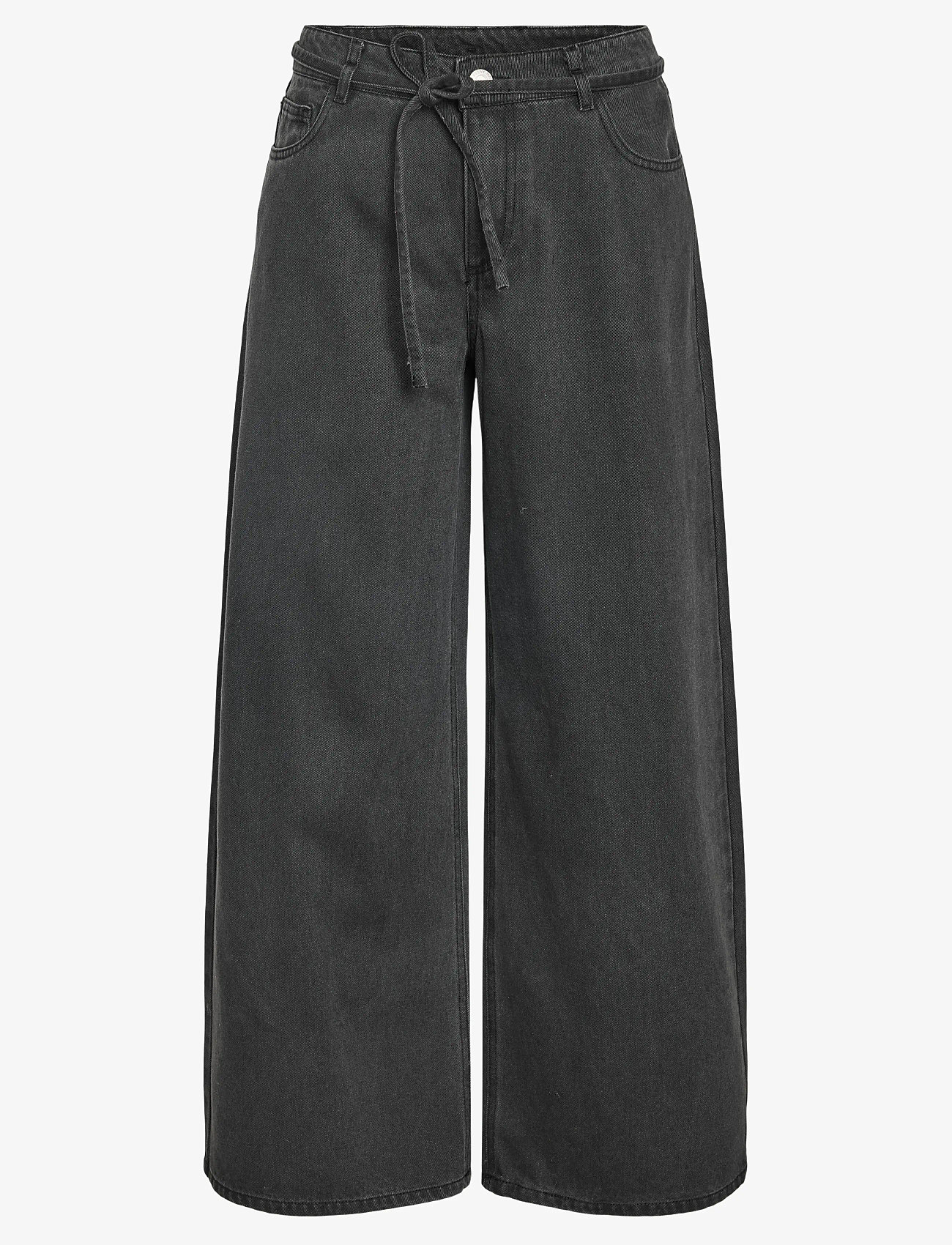 NOISY MAY - NMMAISY NW BELT LOOSE JEANS BS032DG - dark grey denim - 0