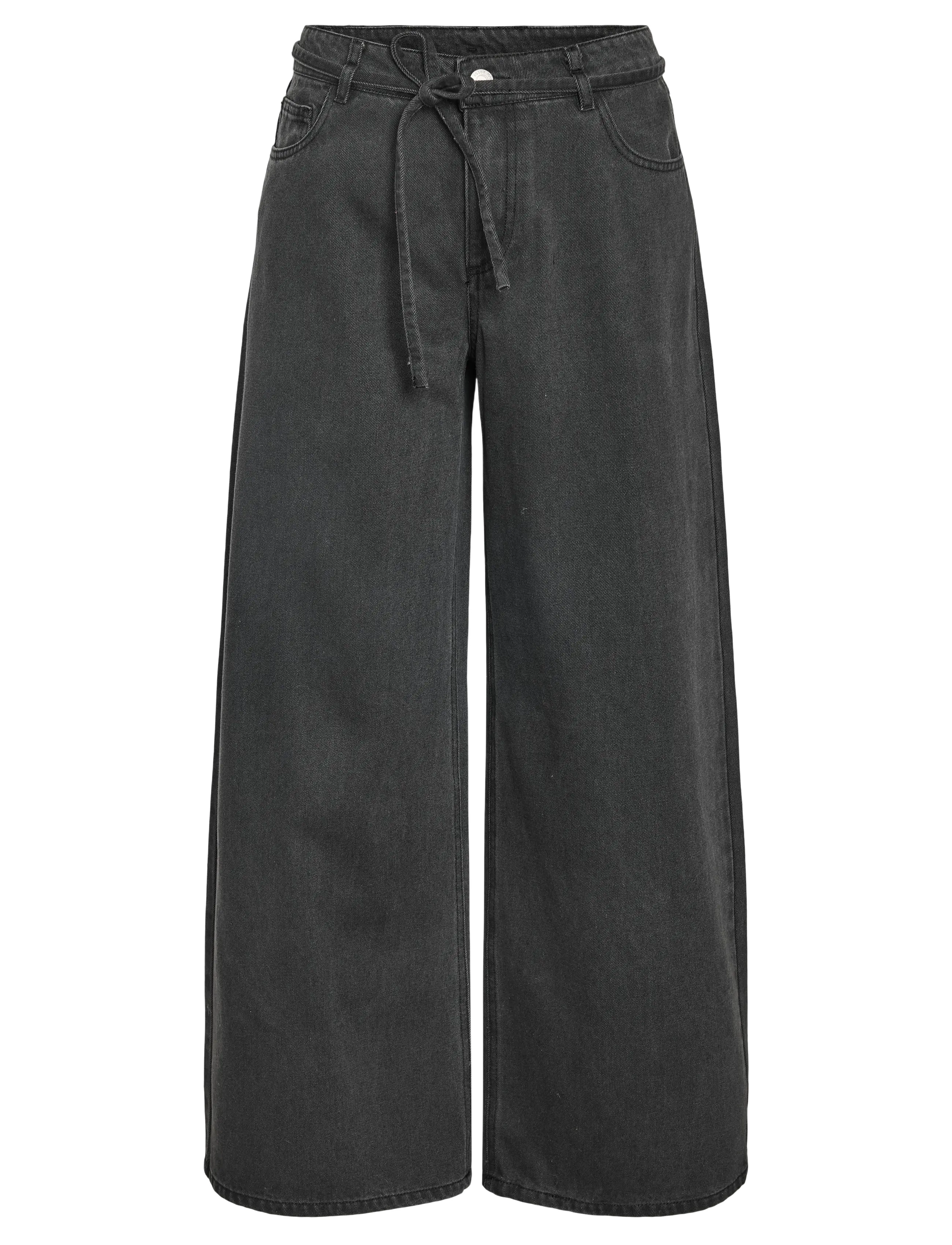 NOISY MAY NMMAISY NW BELT LOOSE JEANS BS032DG - Jeans - DARK GREY DENIM / grey