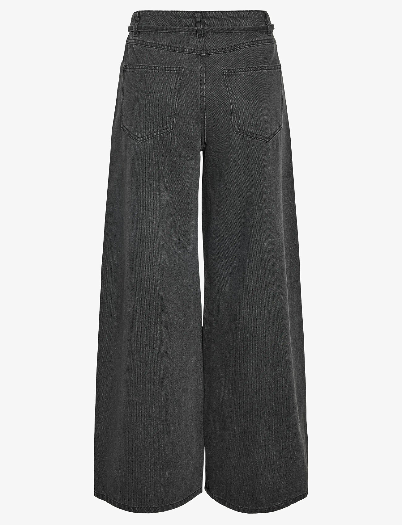 NOISY MAY - NMMAISY NW BELT LOOSE JEANS BS032DG - dark grey denim - 1