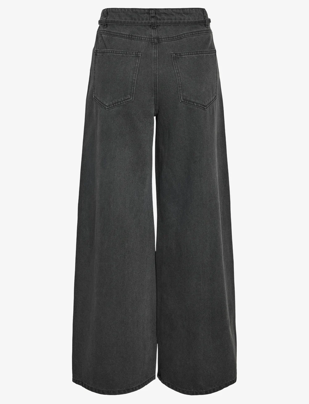 NOISY MAY - NMMAISY NW BELT LOOSE JEANS BS032DG - laia säärega teksad - dark grey denim - 1