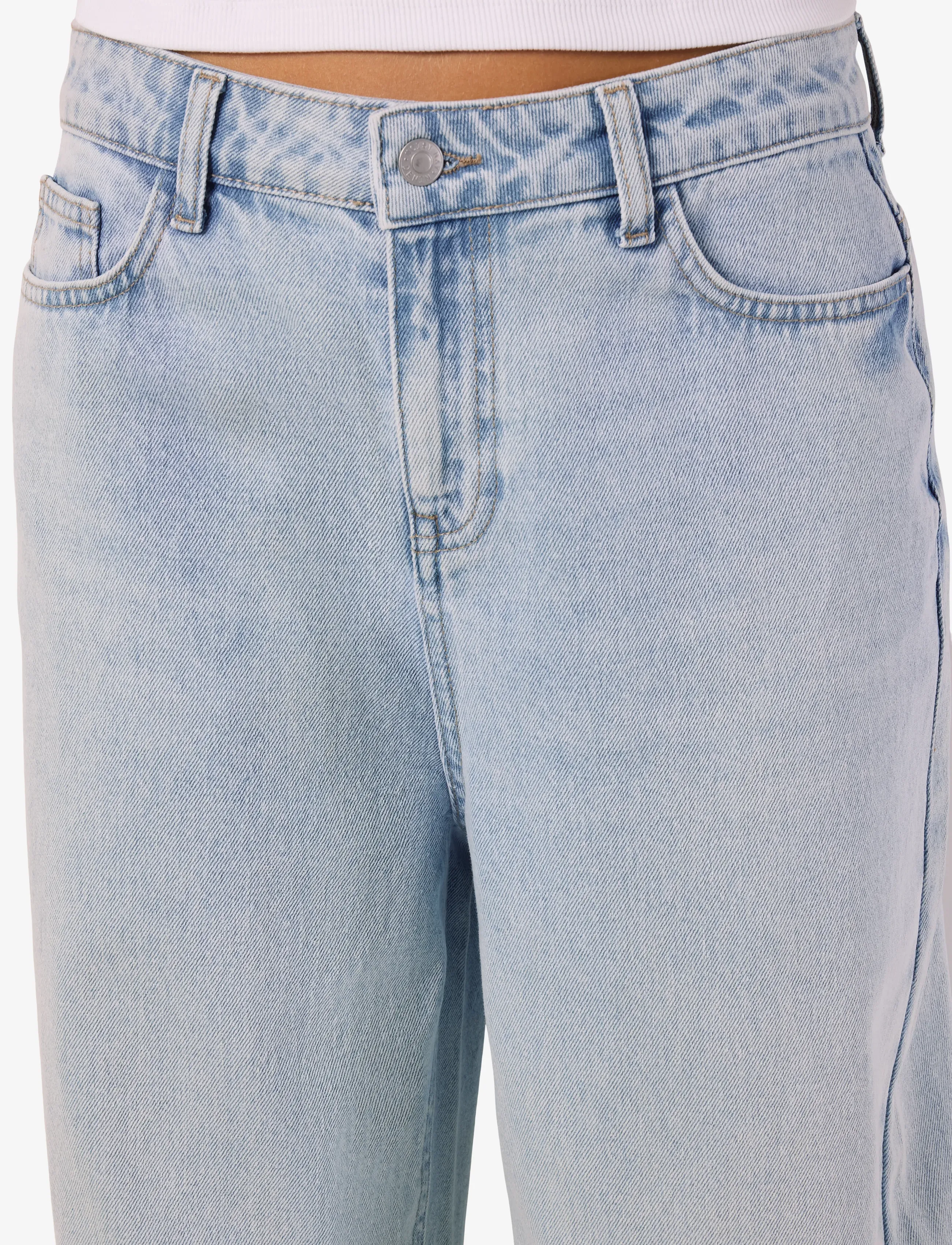 NOISY MAY - NMALEXA MW LOOSE JEANS AZ468LB NOOS - laia säärega teksad - light blue denim - 5