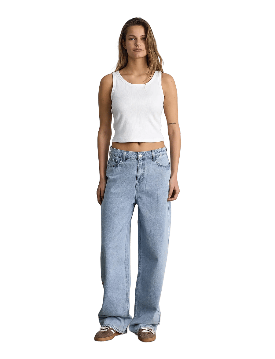 NOISY MAY - NMALEXA MW LOOSE JEANS AZ468LB NOOS - laia säärega teksad - light blue denim - 3