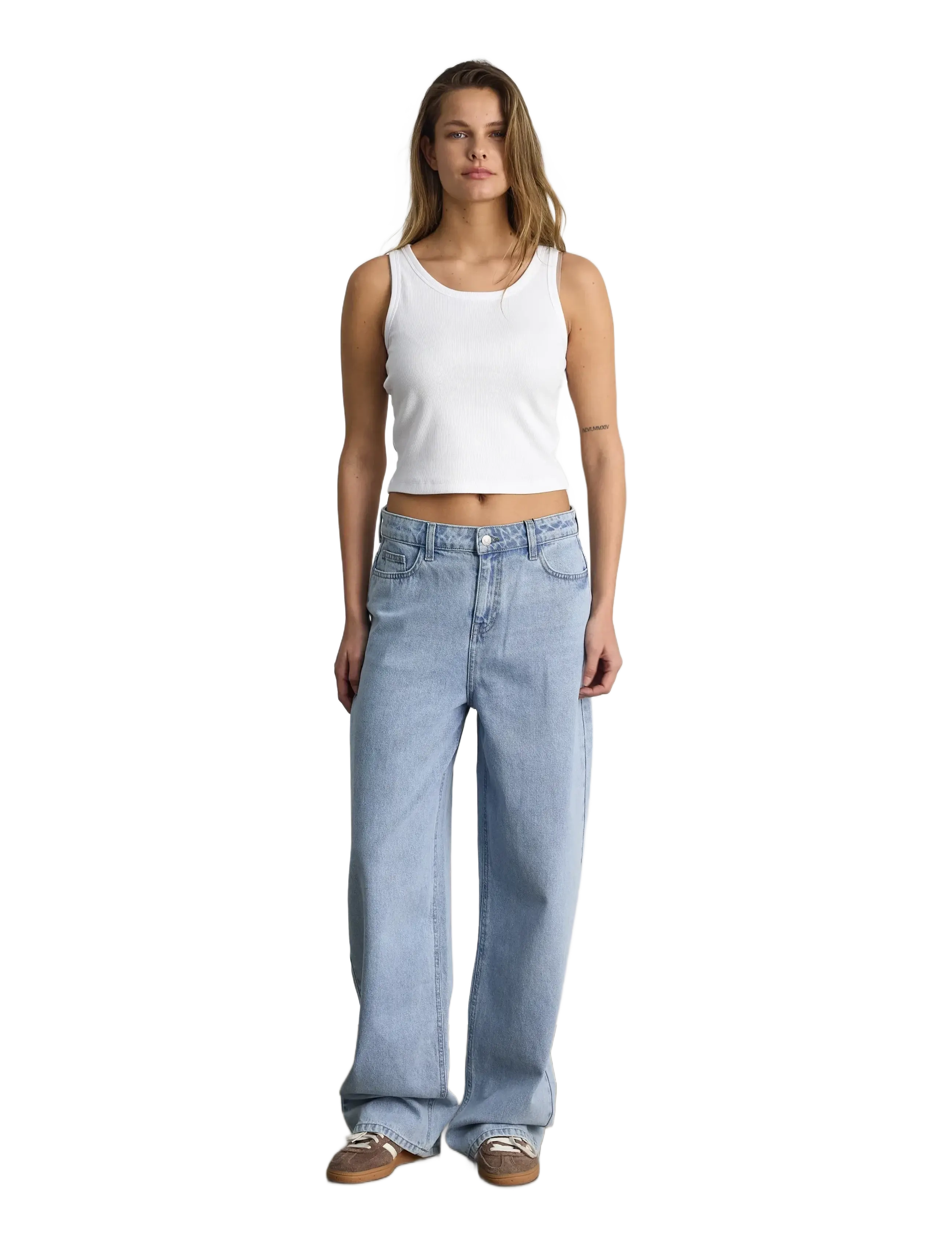 NOISY MAY - NMALEXA MW LOOSE JEANS AZ468LB NOOS - laia säärega teksad - light blue denim - 3