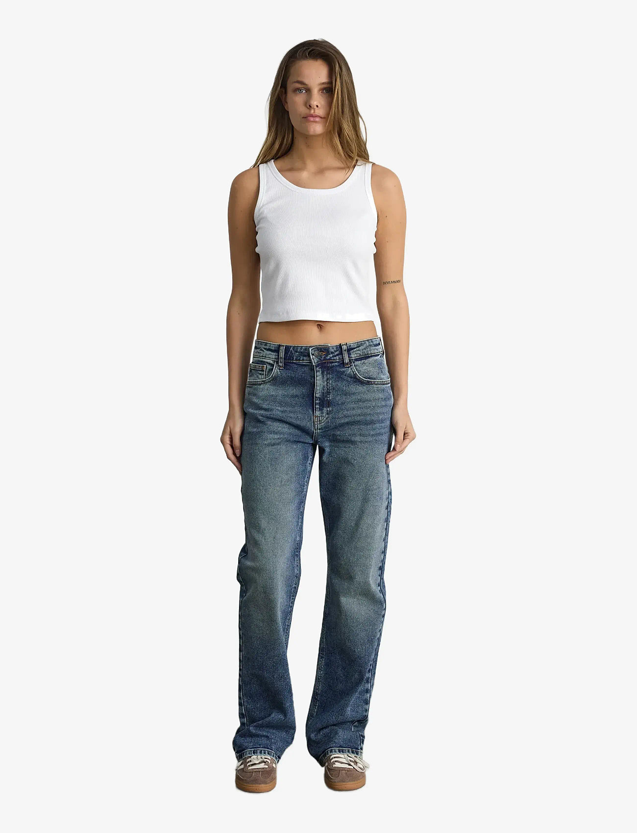 NOISY MAY - NMMONICA HW STRAIGHT JEAN AZ221DB NOOS - straight jeans - dark blue denim - 3