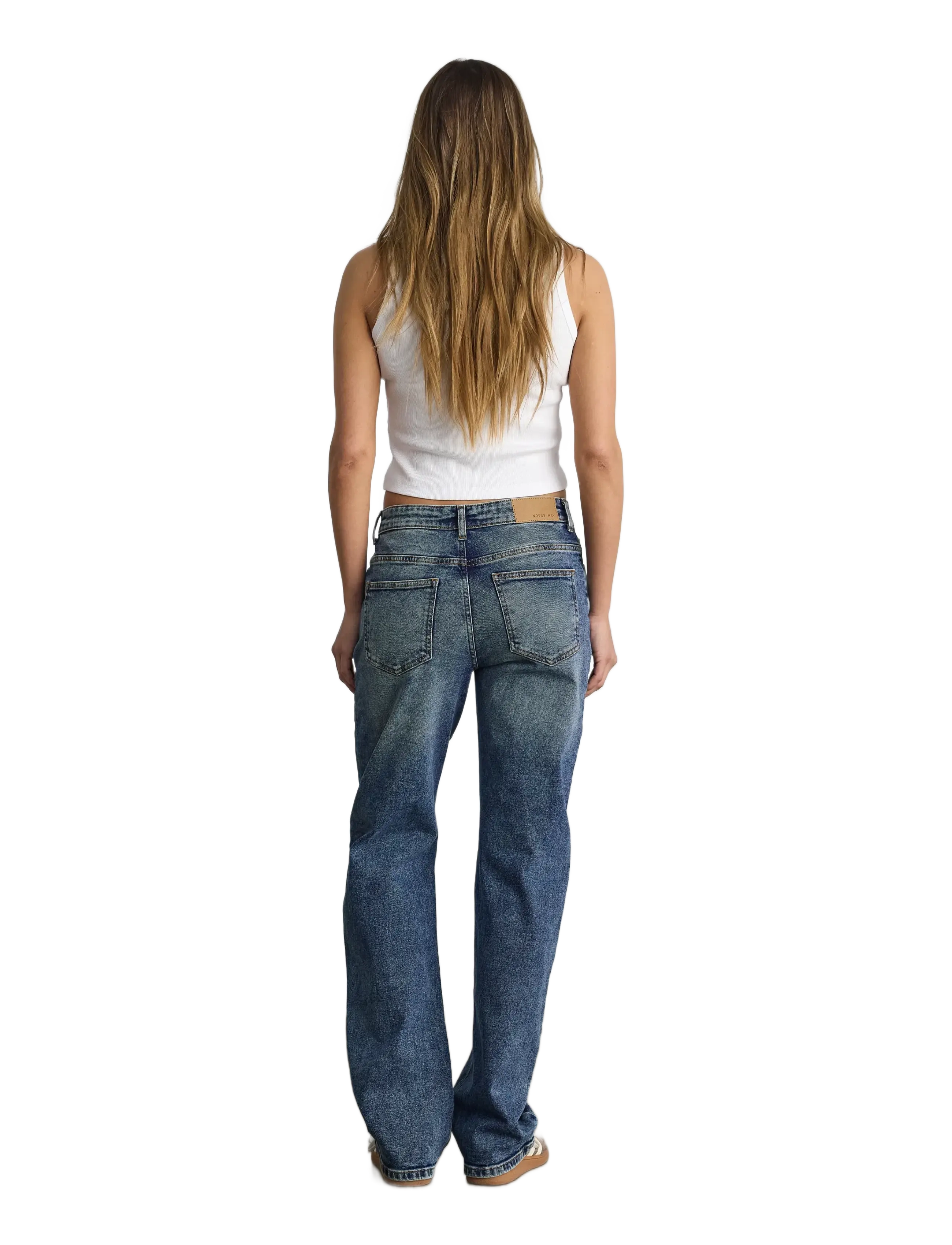 NOISY MAY - NMMONICA HW STRAIGHT JEAN AZ221DB NOOS - straight jeans - dark blue denim - 4