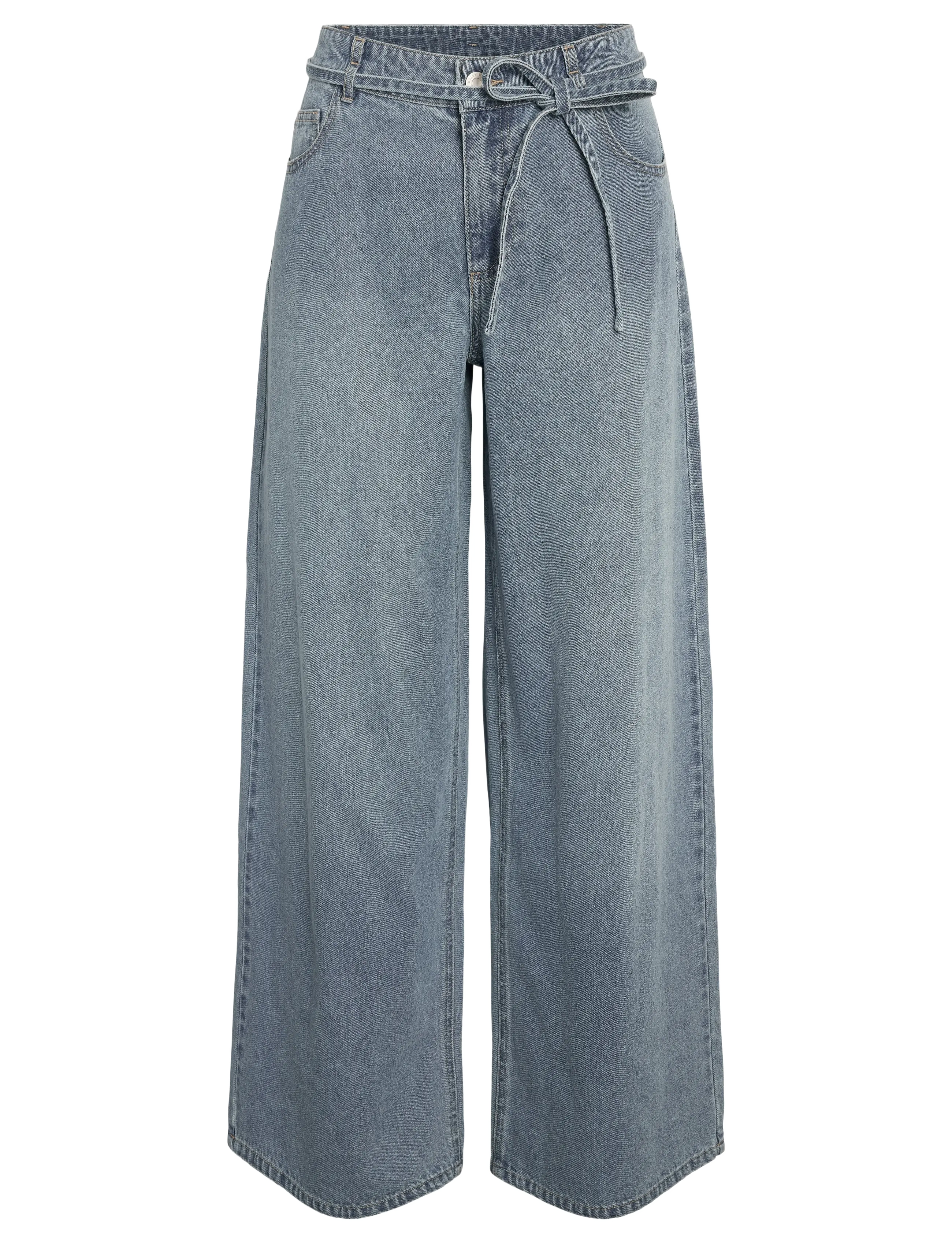 NOISY MAY NMMAISY NW BELT LOOSE JEANS BS031LB - Jeans - LIGHT BLUE DENIM / blue