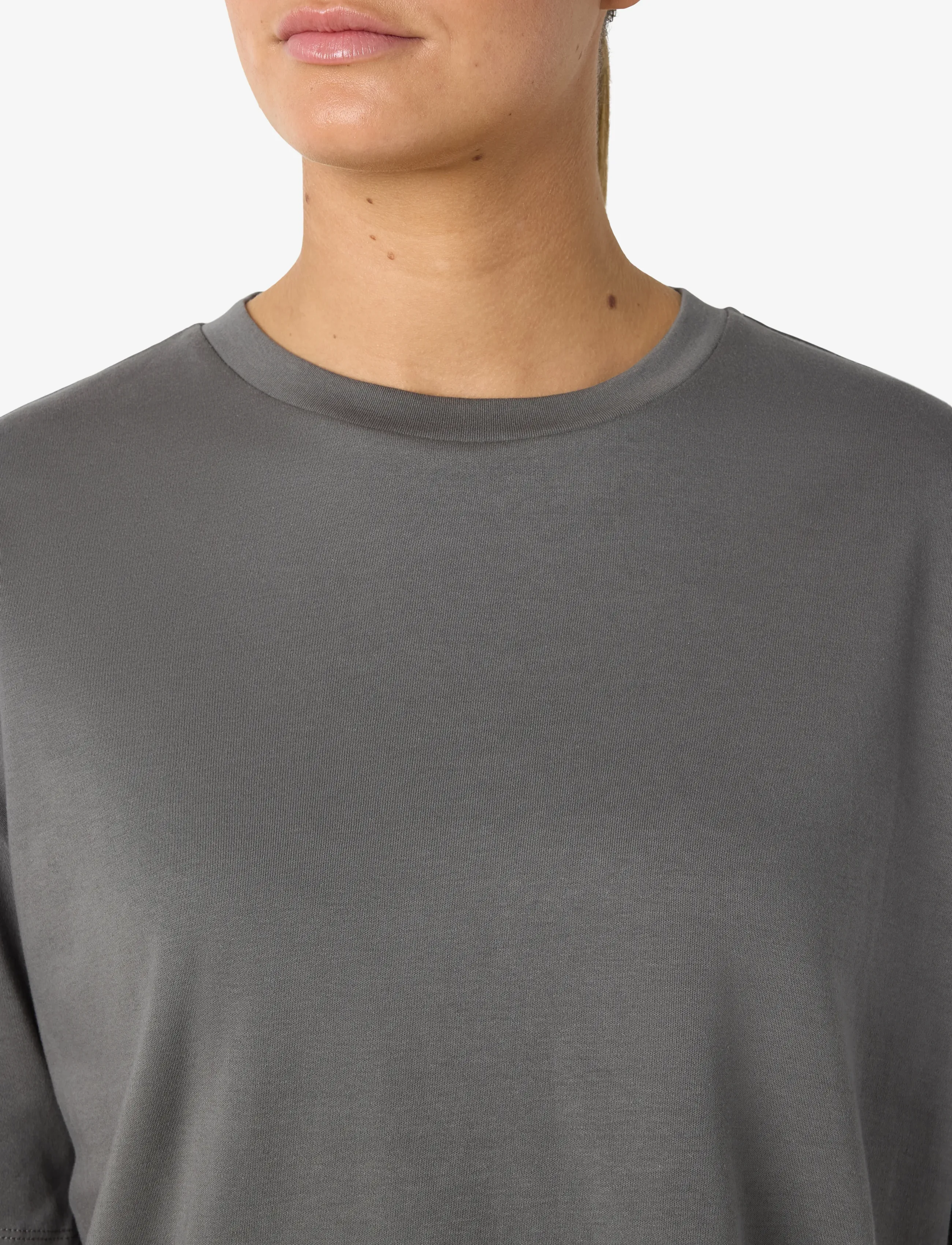NOISY MAY - NMKIM S/S T-SHIRT JRS NOOS - t-shirts - charcoal gray - 4