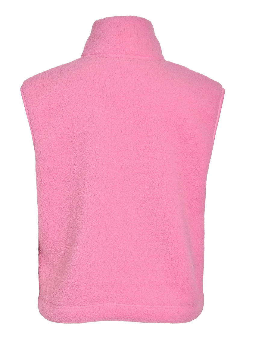 NOISY MAY - NMMASEY SHORT TEDDY VEST NOOS - fleece- og teddyveste - begonia pink - 2