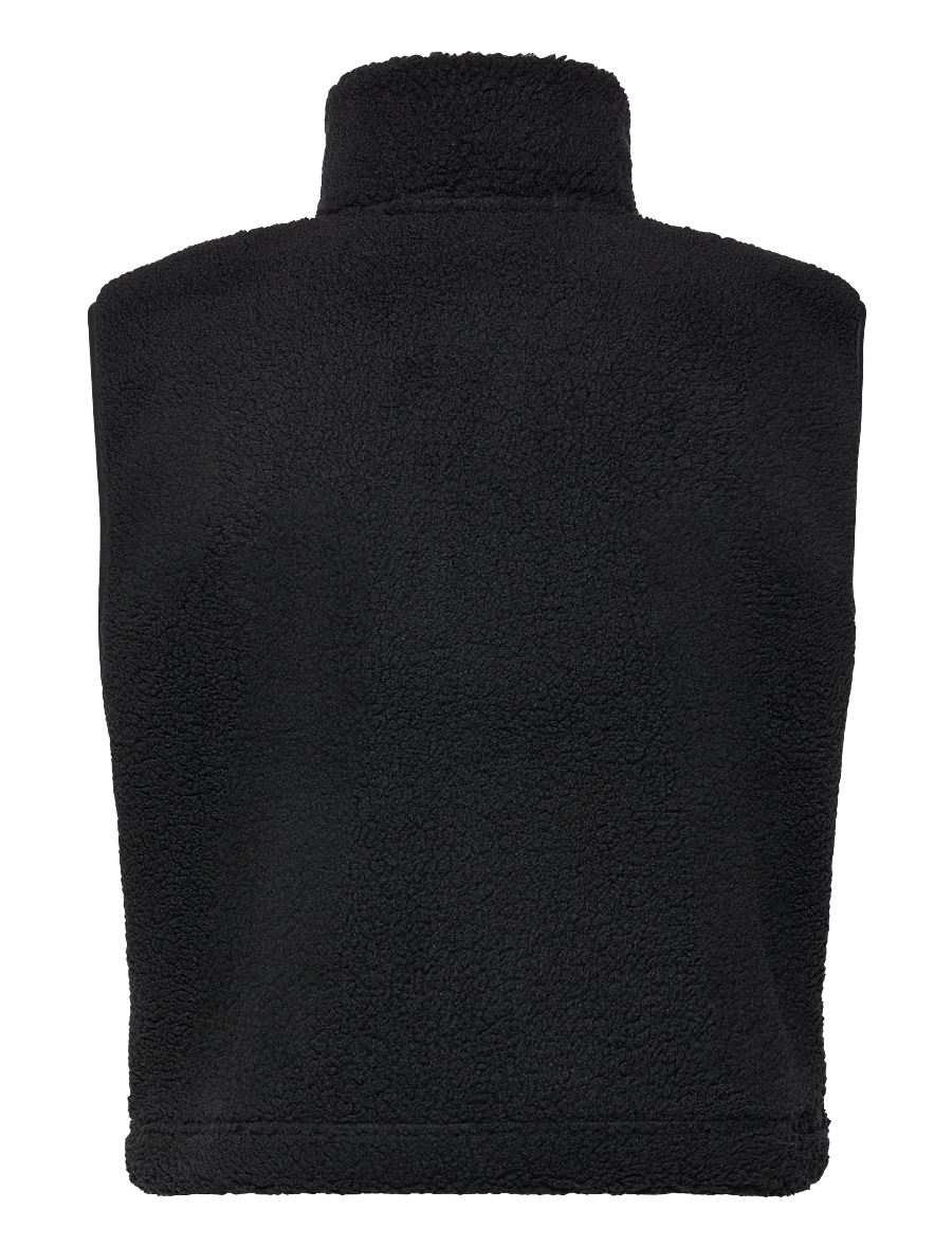 NOISY MAY - NMMASEY SHORT TEDDY VEST NOOS - fleece- und teddy-westen - black - 2