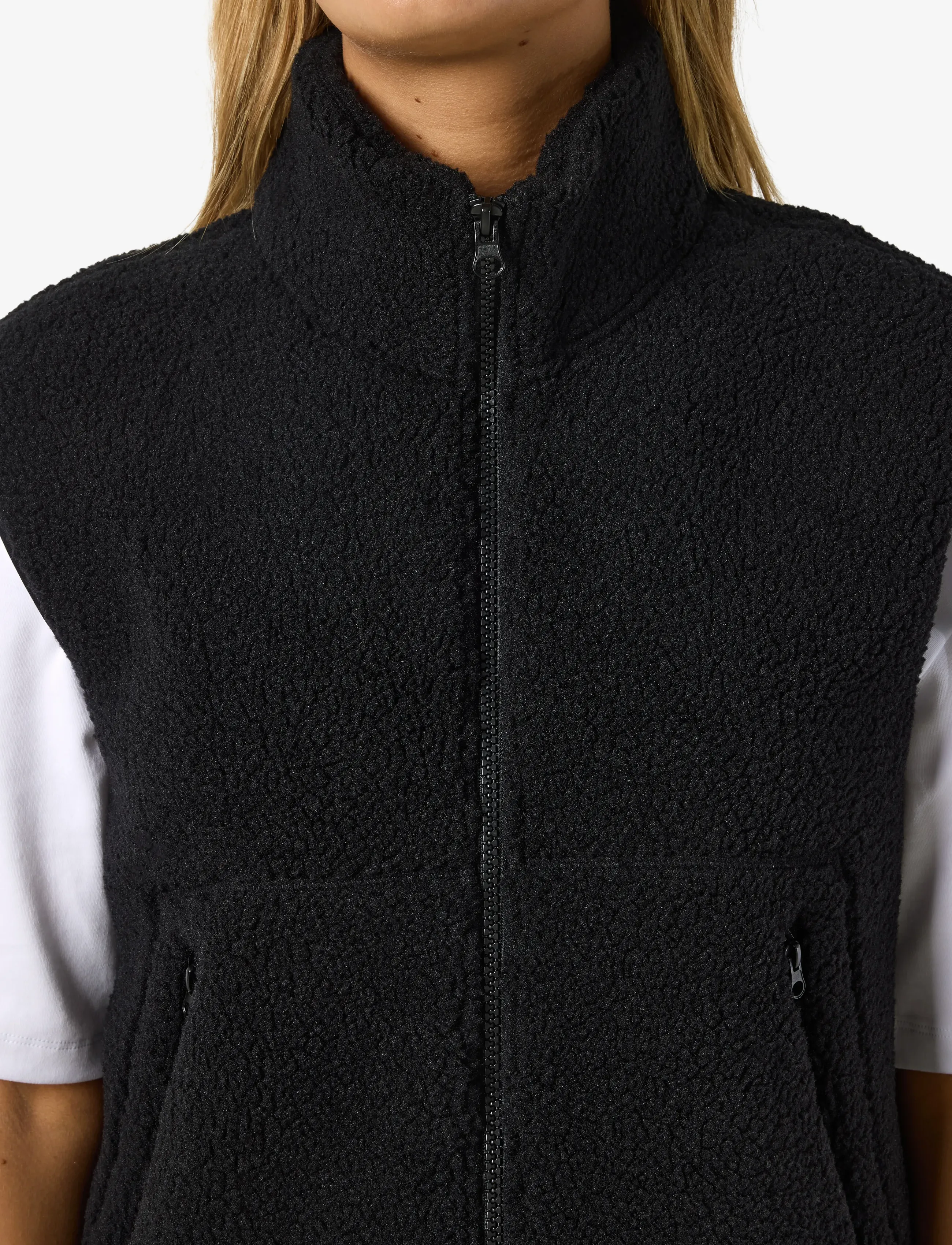 NOISY MAY - NMMASEY SHORT TEDDY VEST NOOS - fleece- und teddy-westen - black - 5