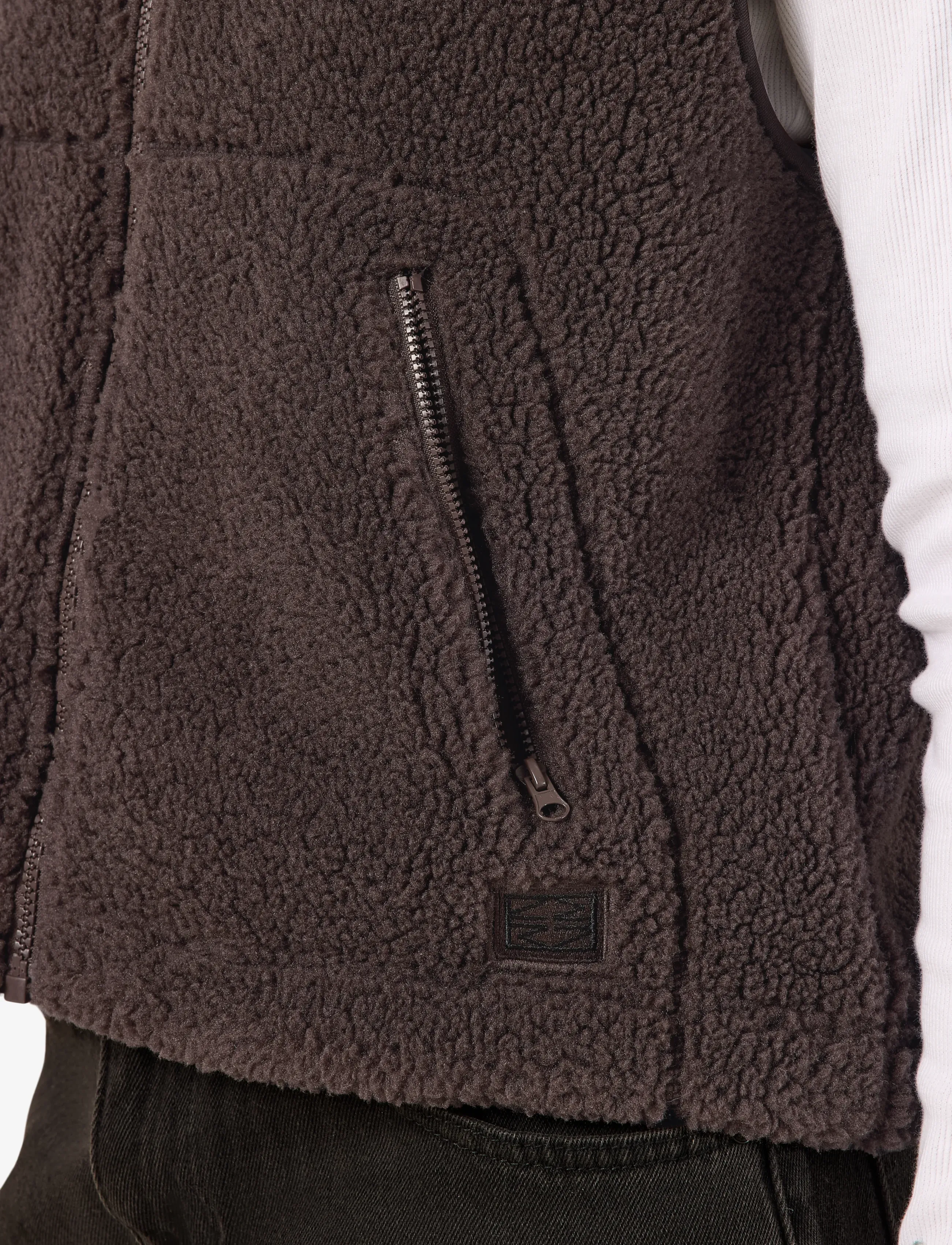 NOISY MAY - NMMASEY SHORT TEDDY VEST NOOS - teddy-vestid - chocolate brown - 5