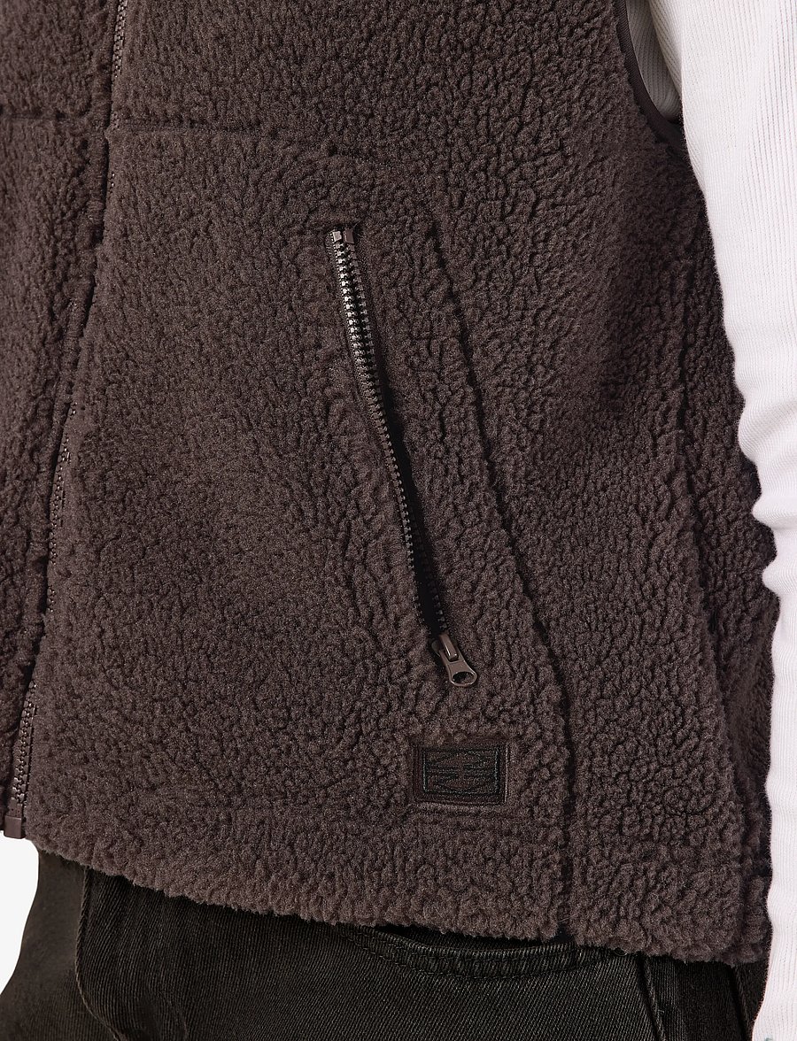 NOISY MAY - NMMASEY SHORT TEDDY VEST NOOS - teddy-vestid - chocolate brown - 5
