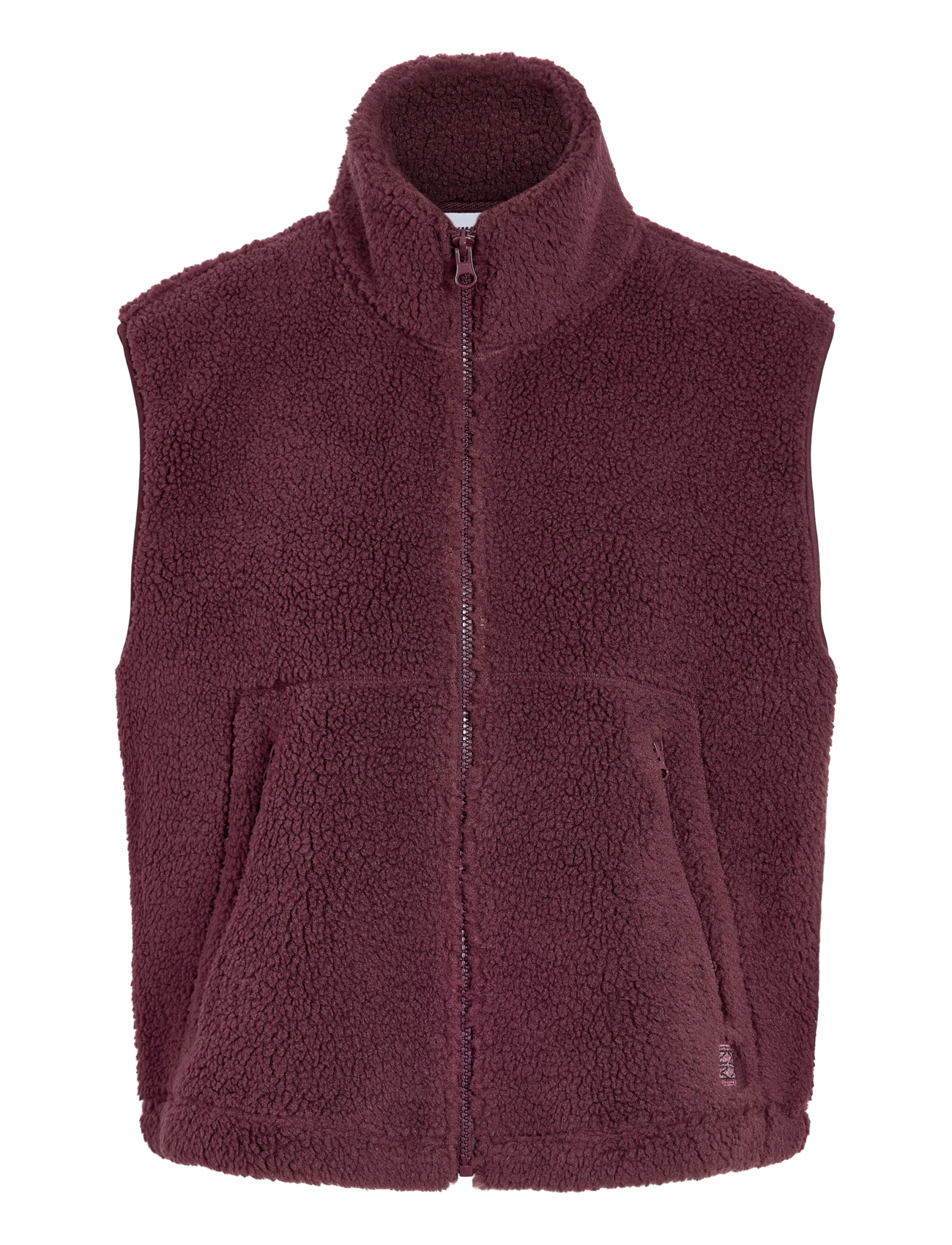 NOISY MAY NMMASEY SHORT TEDDY VEST NOOS - Sügisesed riided - FIG / burgundy