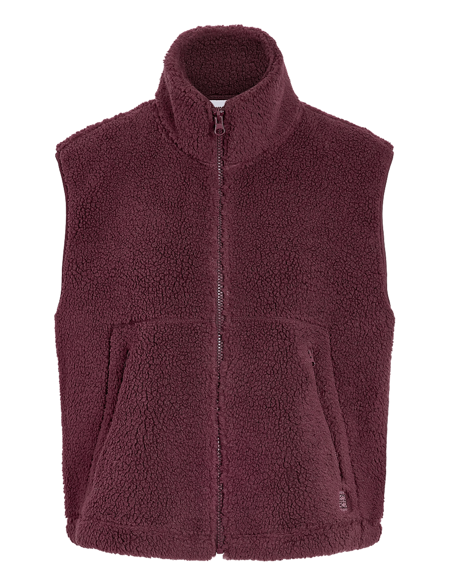 NOISY MAY - NMMASEY SHORT TEDDY VEST NOOS - fleece- og teddyveste - fig - 1