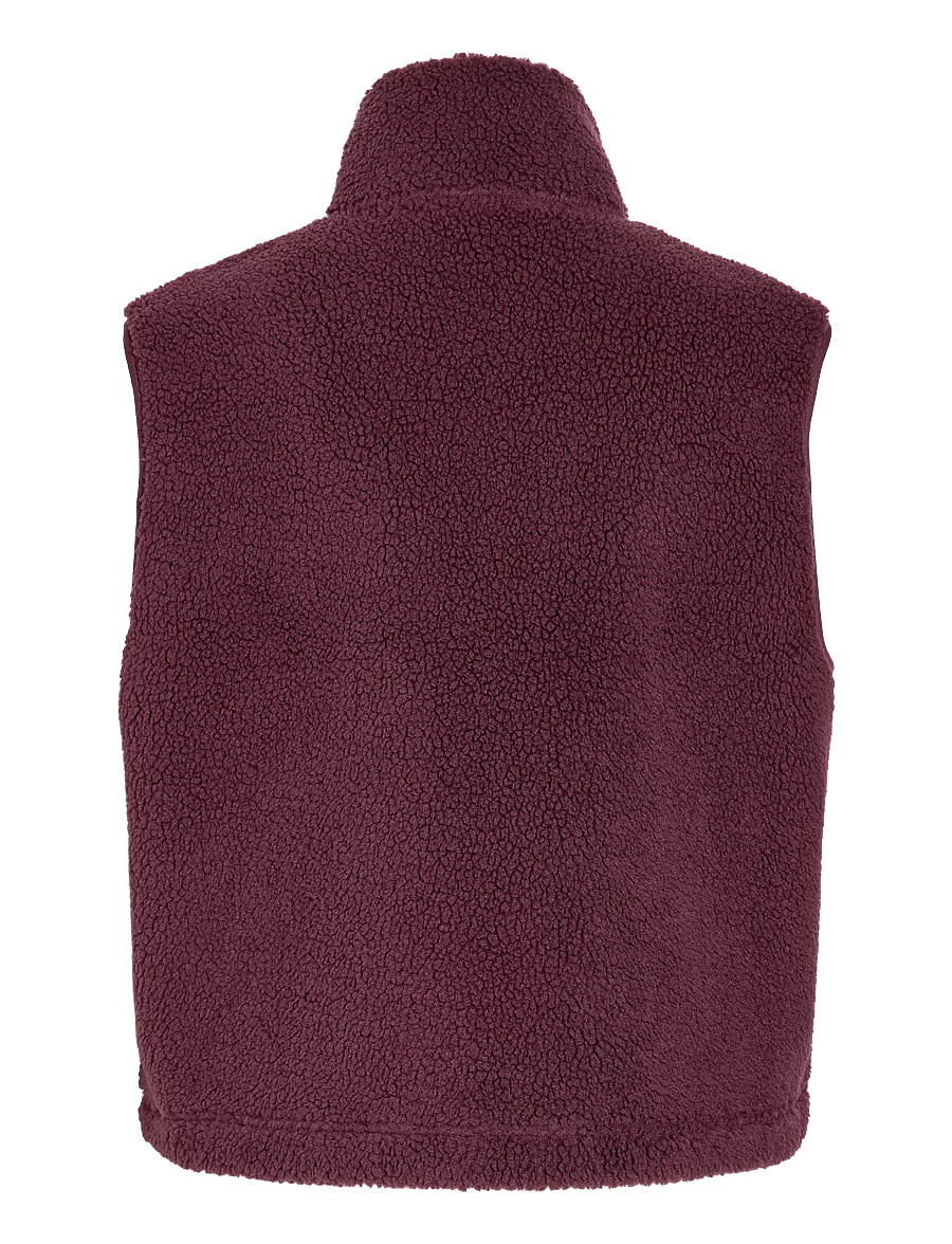 NOISY MAY - NMMASEY SHORT TEDDY VEST NOOS - fleece- og teddyveste - fig - 2