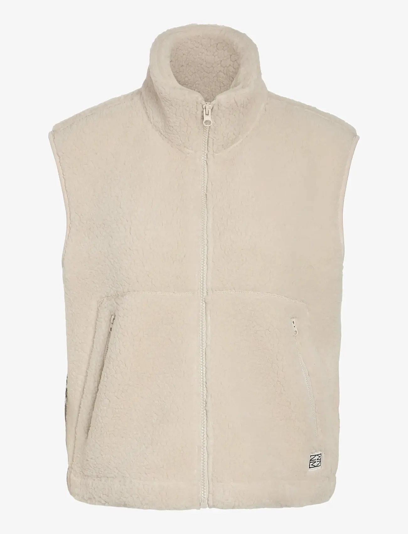 NOISY MAY - NMMASEY SHORT TEDDY VEST NOOS - fleece- og teddyveste - silver lining - 1