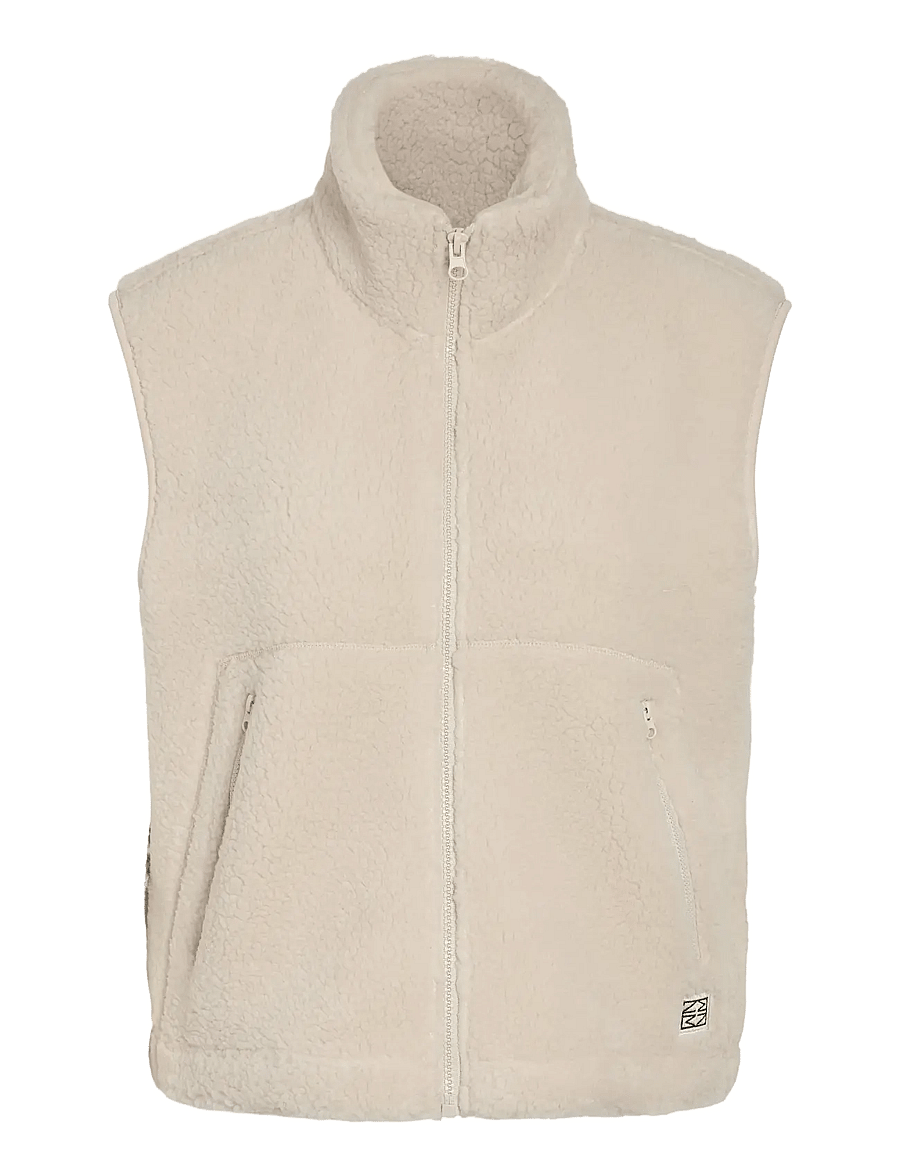 NOISY MAY - NMMASEY SHORT TEDDY VEST NOOS - teddy-vestid - silver lining - 1