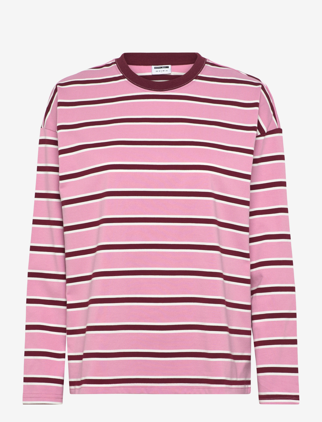 NOISY MAY - NMEMBER L/S STRIPE SWEAT NOOS - hverdags stil - begonia pink - 1