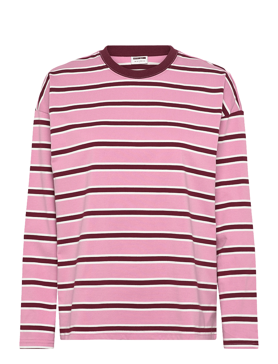 NOISY MAY - NMEMBER L/S STRIPE SWEAT NOOS - sweatshirts - begonia pink - 1