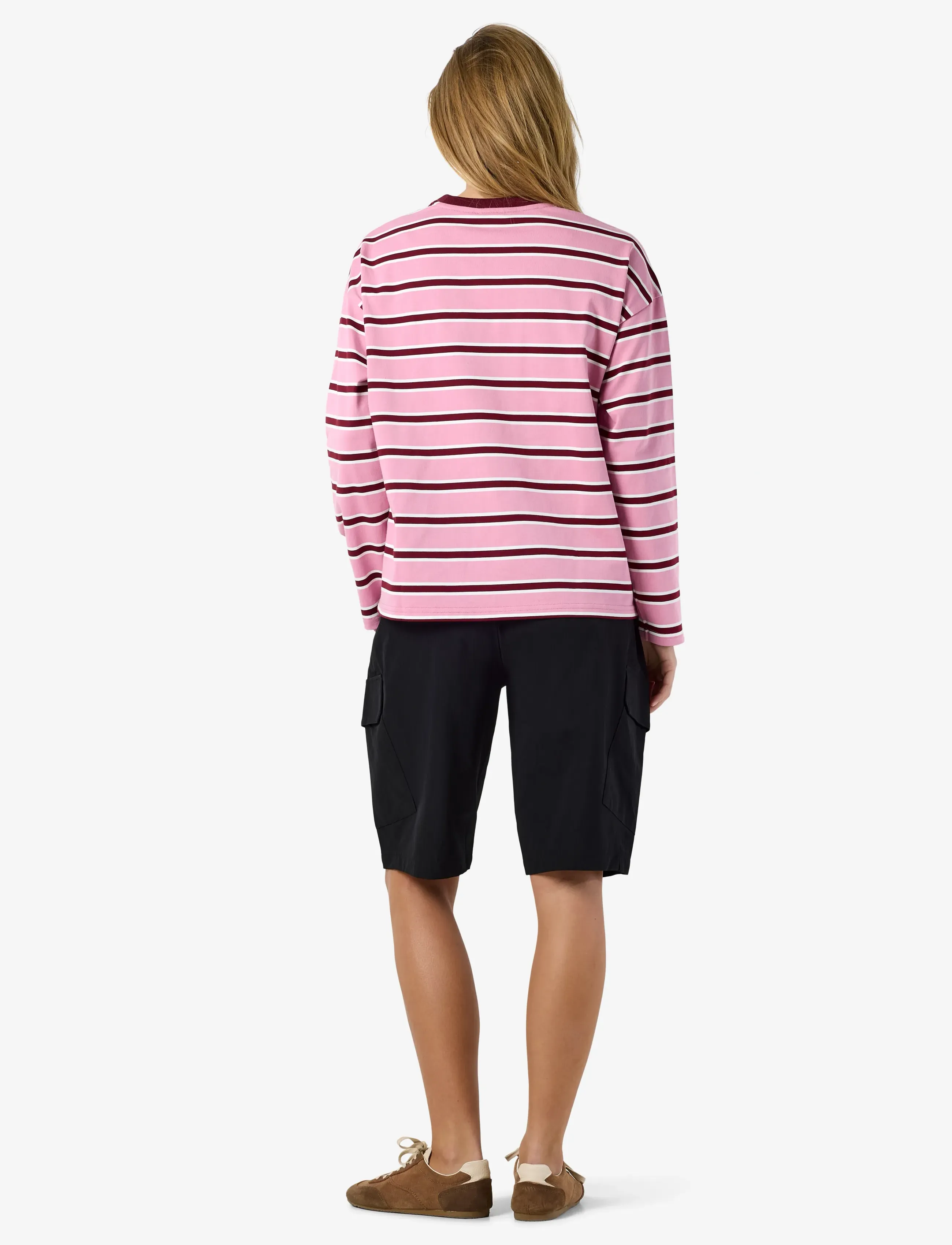 NOISY MAY - NMEMBER L/S STRIPE SWEAT NOOS - sweatshirts - begonia pink - 4