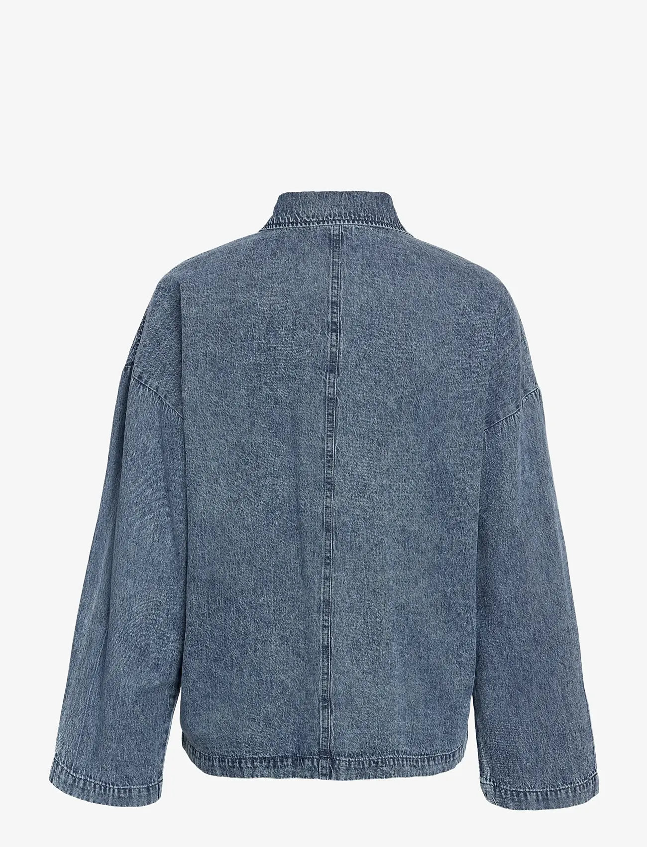 NOISY MAY - NMENZA L/S OVERSIZE SHIRT MG004MB NOOS - denimskjorter - medium blue denim - 2