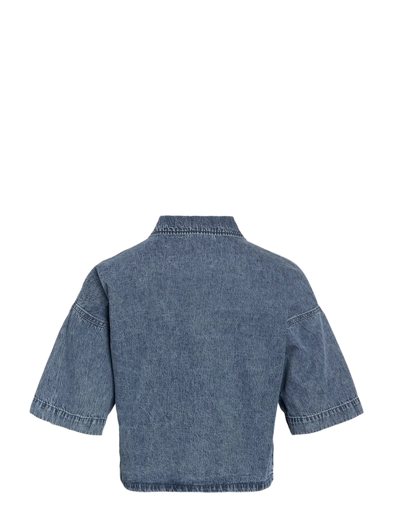 NOISY MAY - NMENZA S/S REG CROP SHIRT MG004MB NOOS - chemises en jeans - medium blue denim - 2