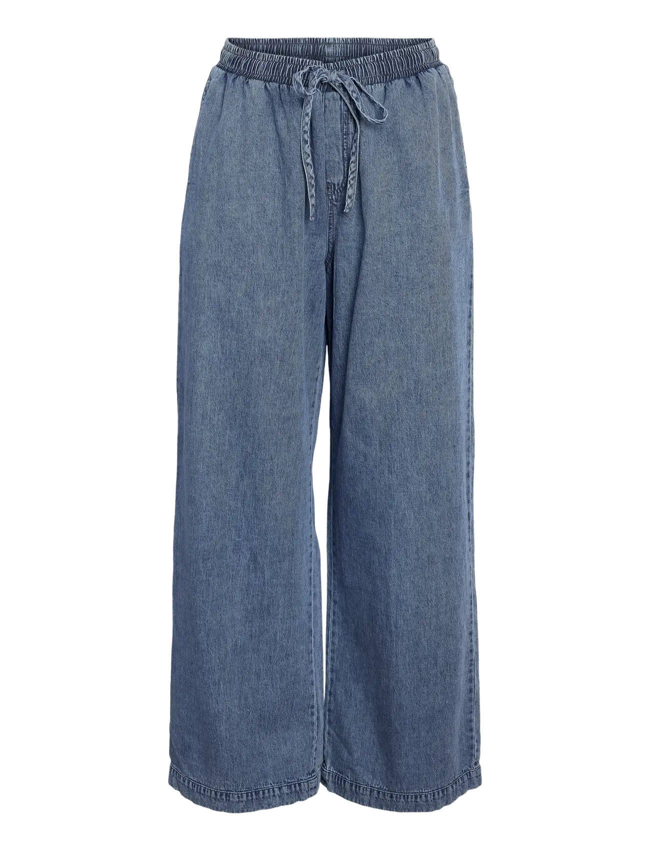 NOISY MAY NMENZA MW WIDE PANTS MG004MB NOOS - NOISY MAY - MEDIUM BLUE DENIM / blue