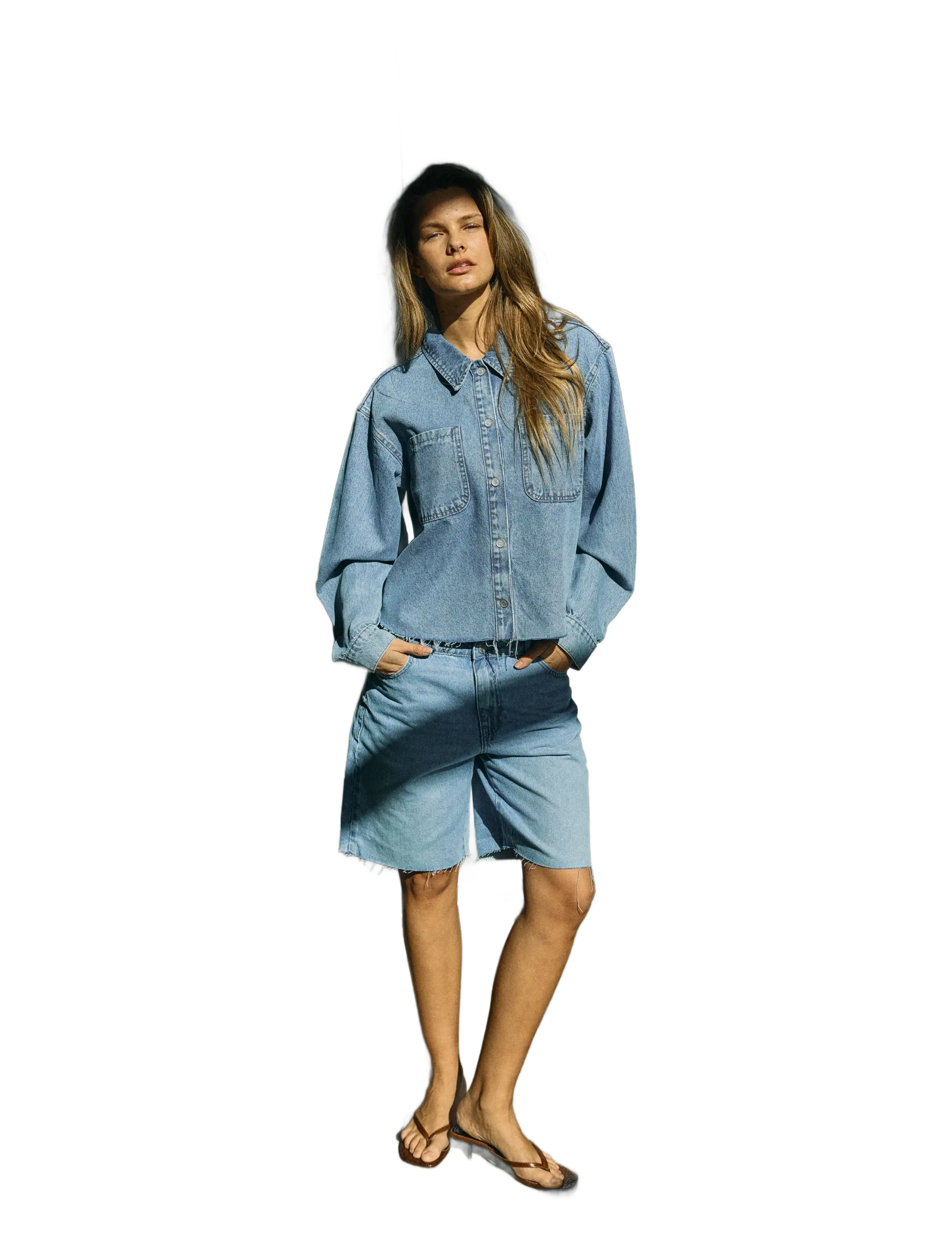 NOISY MAY - NMALVA L/S DENIM SH SHCKET AZ452LB NOOS - denim shirts - light blue denim - 5