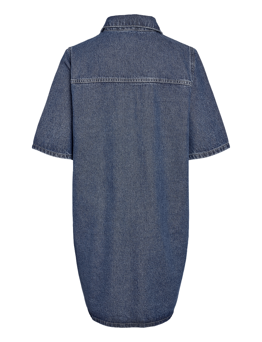 NOISY MAY - NMINDIE S/S SHORT DRESS AZ426MB NOOS - medium blue denim - 2