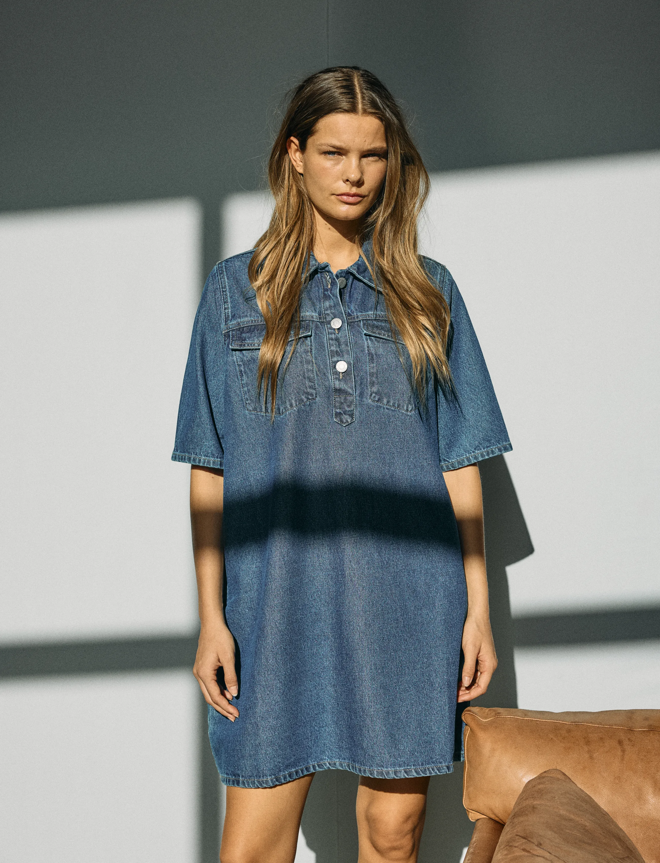 NOISY MAY Nmindie S/S Short Dress Az426Mb Noos, M, Dresses, Blau - Dress, Frauen