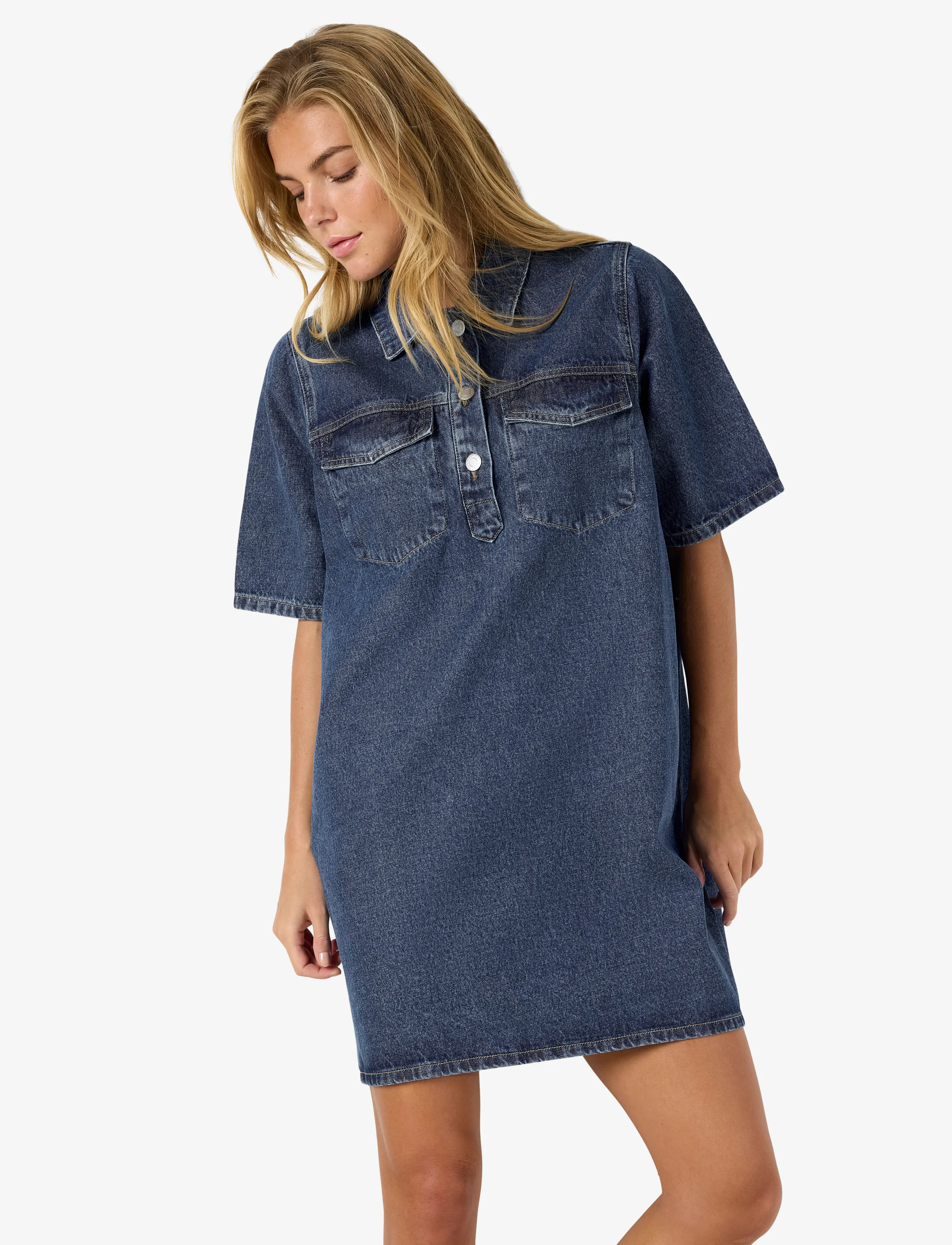 NOISY MAY Nmindie S/S Short Dress Az426Mb Noos skjortklänningar dam – bild 6