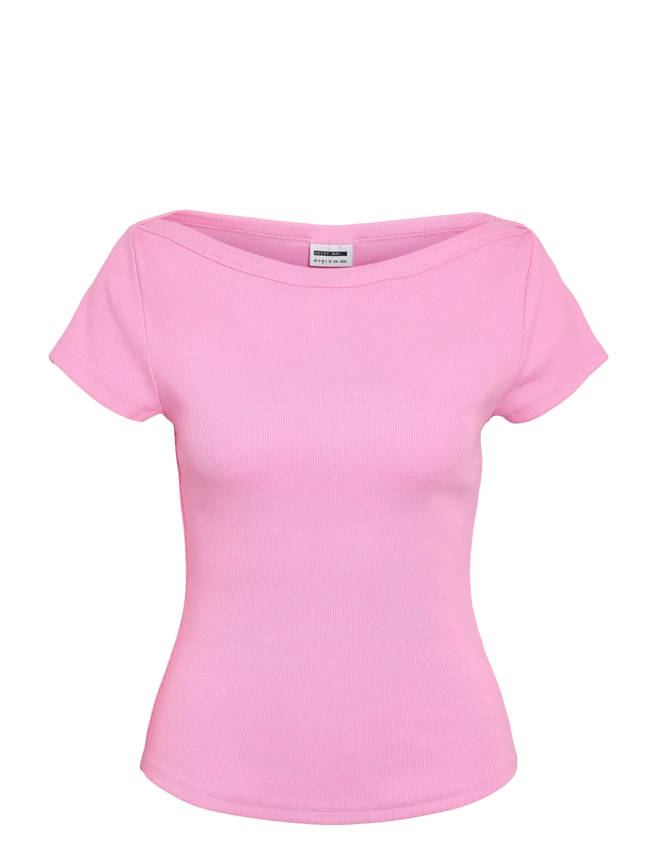 NOISY MAY NMMAYA S/S BOATNECK TOP NOOS - NOISY MAY - BEGONIA PINK / pink/rose