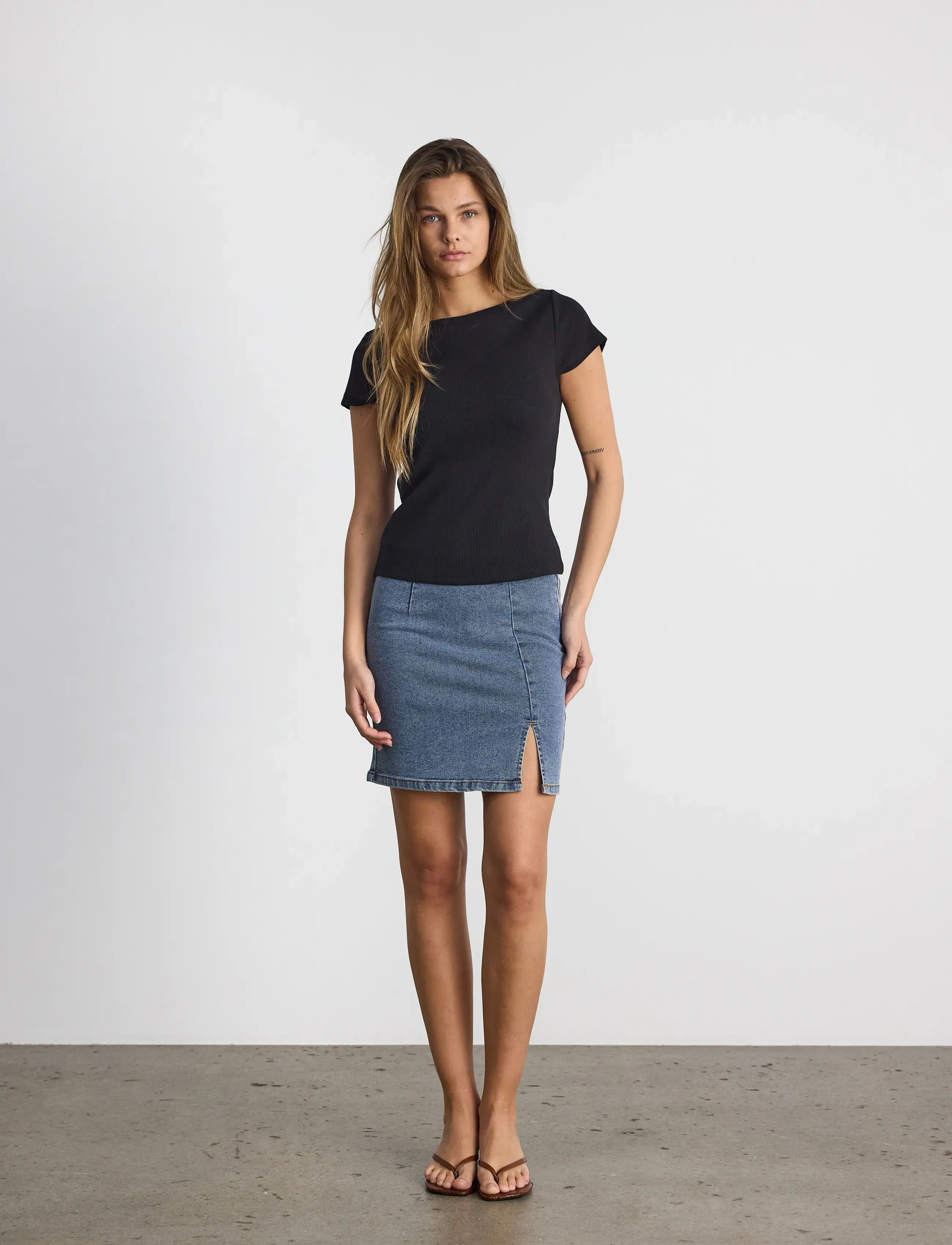 NOISY MAY Nmmaya S/S Boatneck Top Noos, XL, T-shirts & Oberteile, Schwarz - Short-sleeved, Frauen