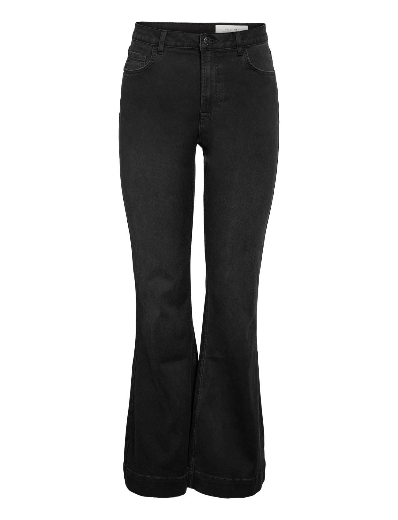 NOISY MAY - NMROOXY HW SLIM FLARED JNS VI581BL NOOS - wide leg jeans - black denim - 1