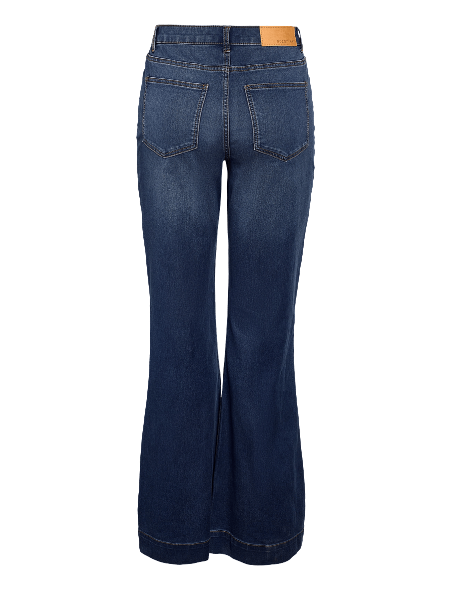 NOISY MAY - NMROOXY HW SLIM FLARED JNS VI580MB NOOS - schlaghosen - medium blue denim - 2