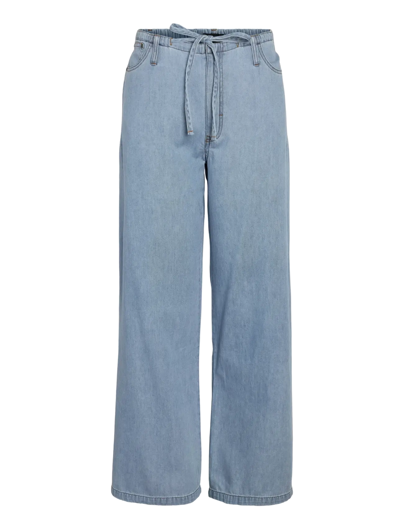 NOISY MAY NMRINE NW WIDE PANTS MG008LB NOOS - Teksad - LIGHT BLUE DENIM / blue