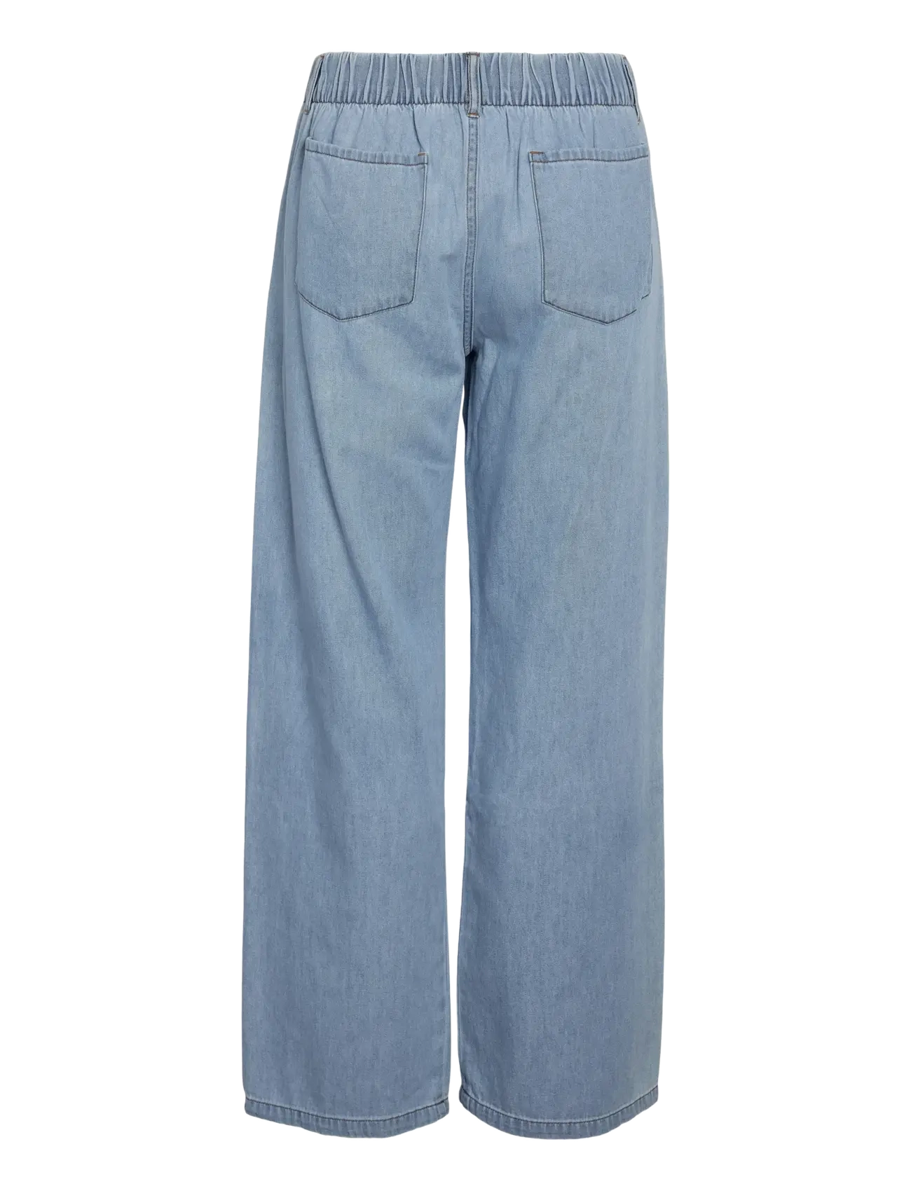 NOISY MAY - NMRINE NW WIDE PANTS MG008LB NOOS - hosen mit weitem bein - light blue denim - 2